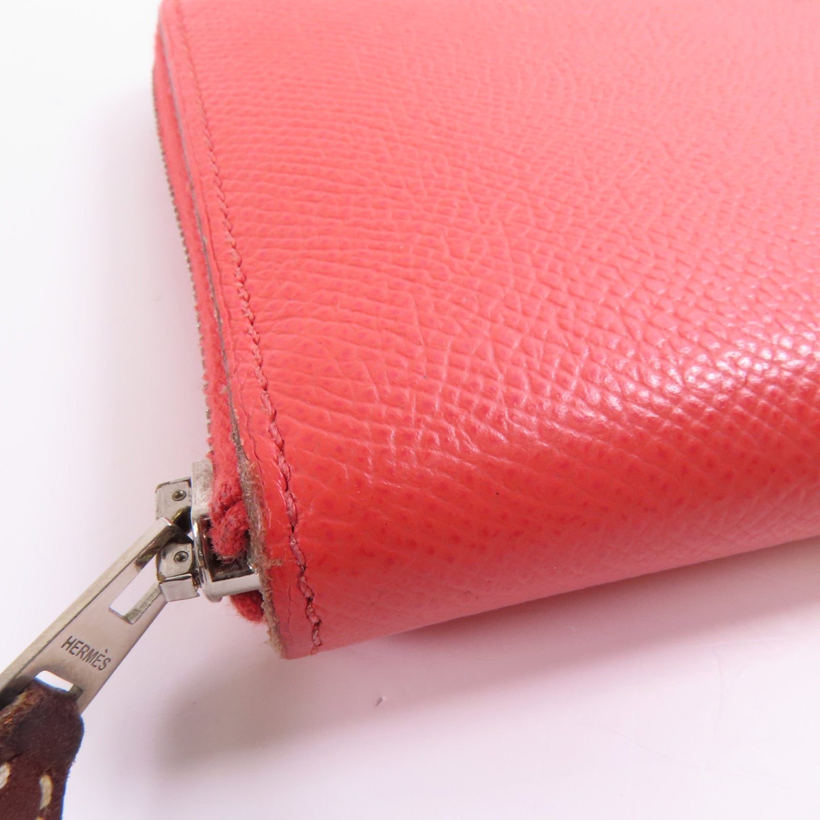 HERMES Epsom皮革Azap Silk In Long Wallet銀扣長錢包T5 Rose Jaipur