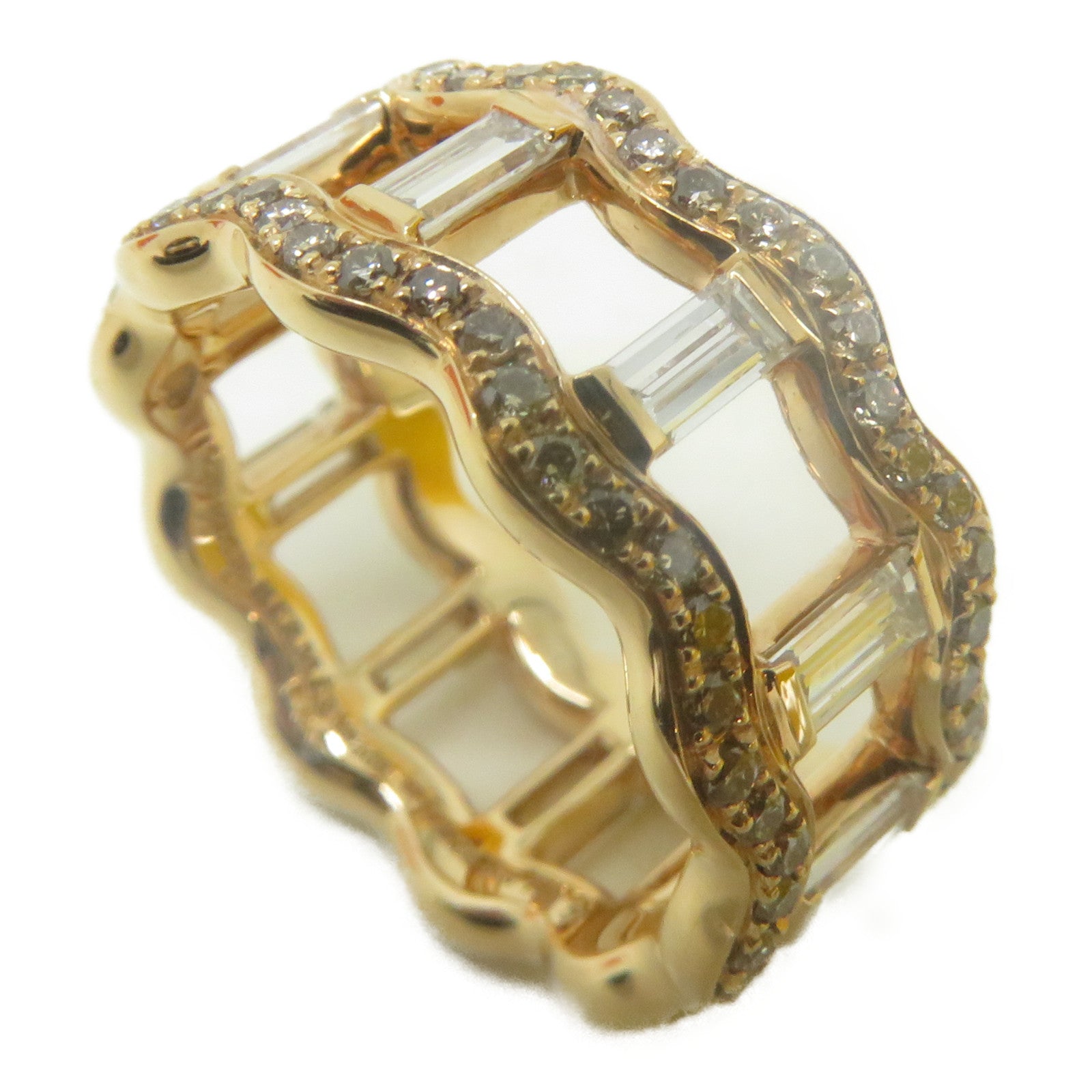 HERMES 18K玫瑰金Rose Gold Diamond Ring鑽石戒指US#6