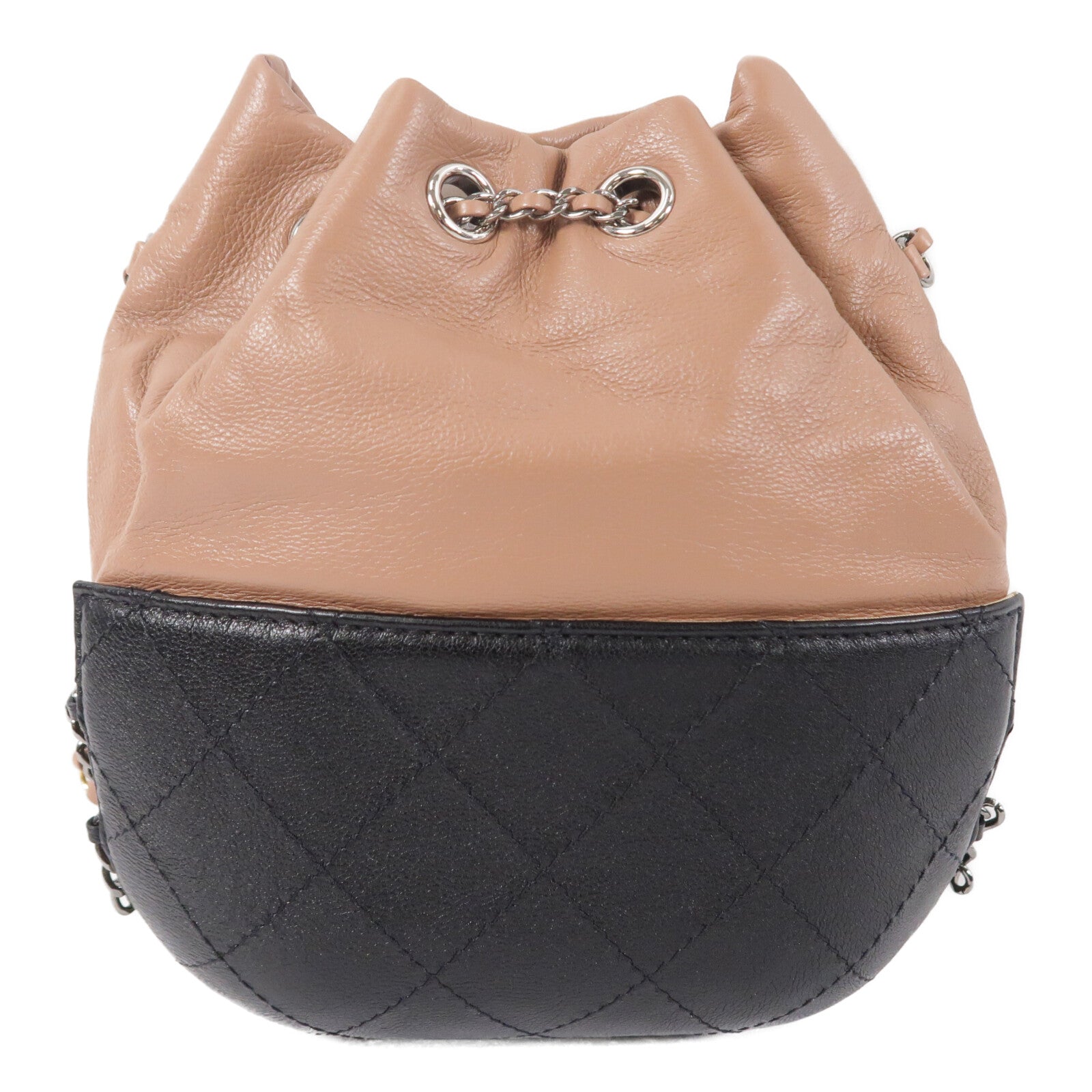 CHANEL 牛皮皮革Small Gabrielle Bcuket Bag鏈帶肩背袋