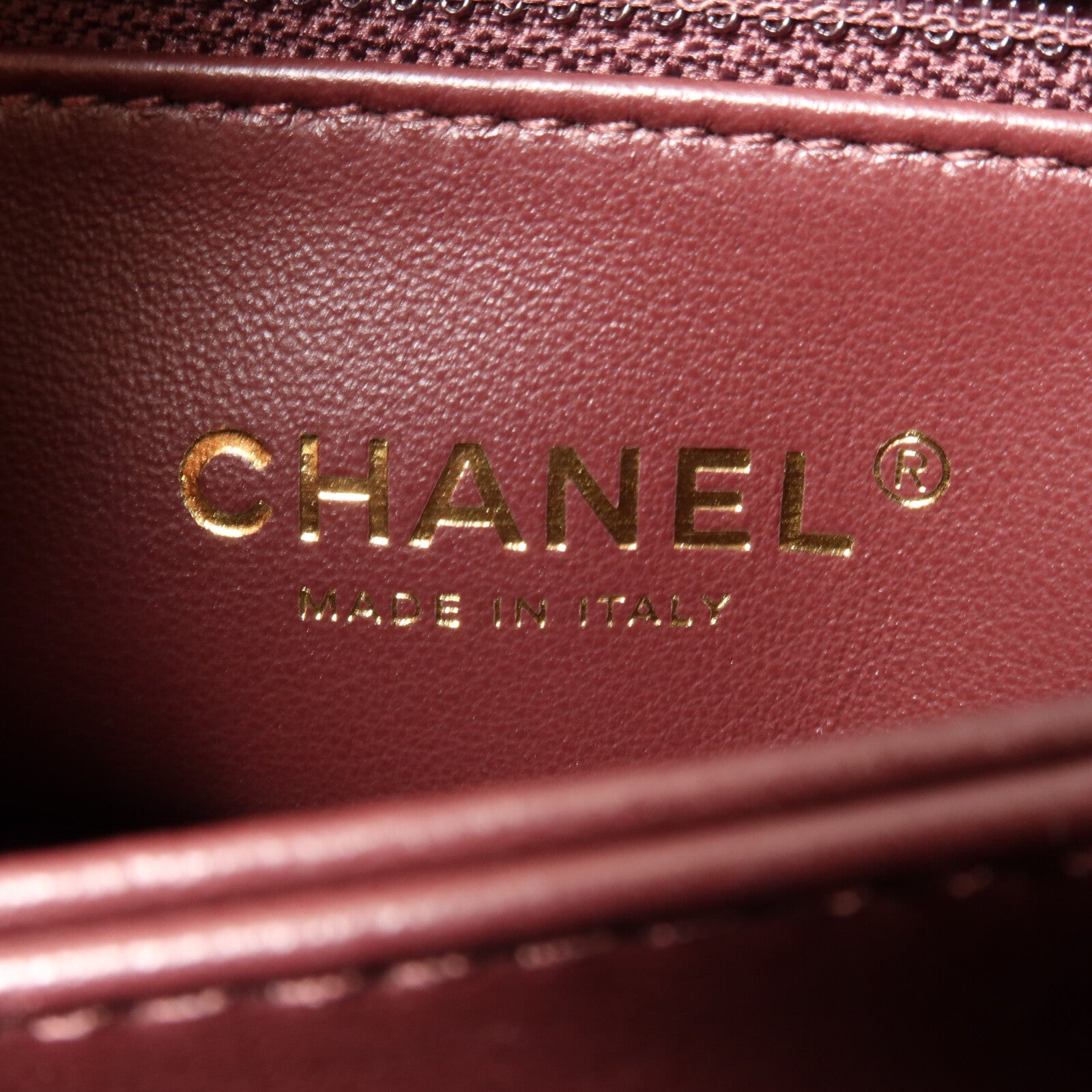 CHANEL 牛皮皮革Mini Coco Handle鏈帶手挽肩背兩用袋