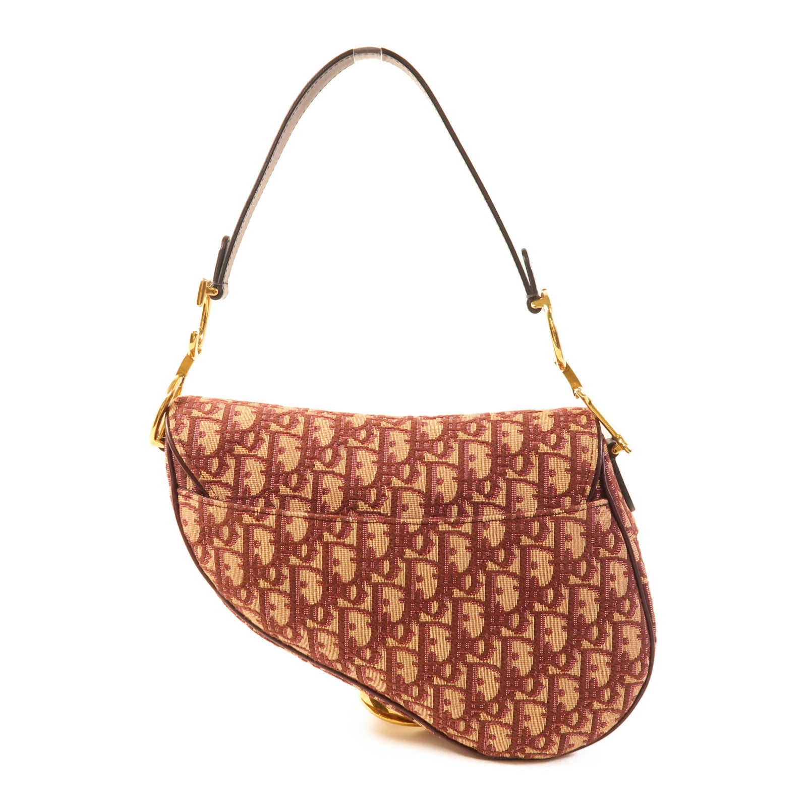 Dior 帆布Saddle Bag金扣肩背袋
