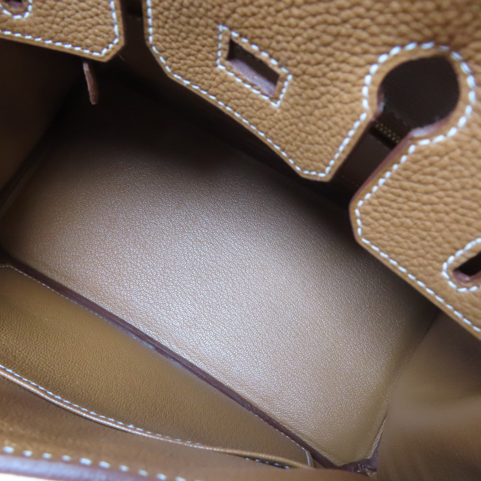 HERMES Togo皮革Birkin 25金扣手挽袋Gold啡色