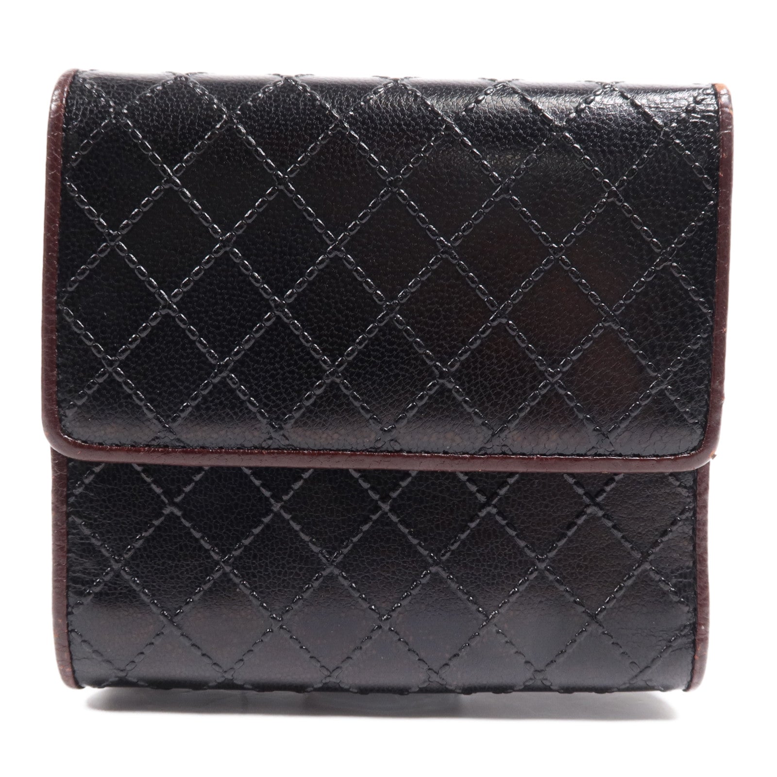 CHANEL 牛皮皮革Wallet銀扣錢包