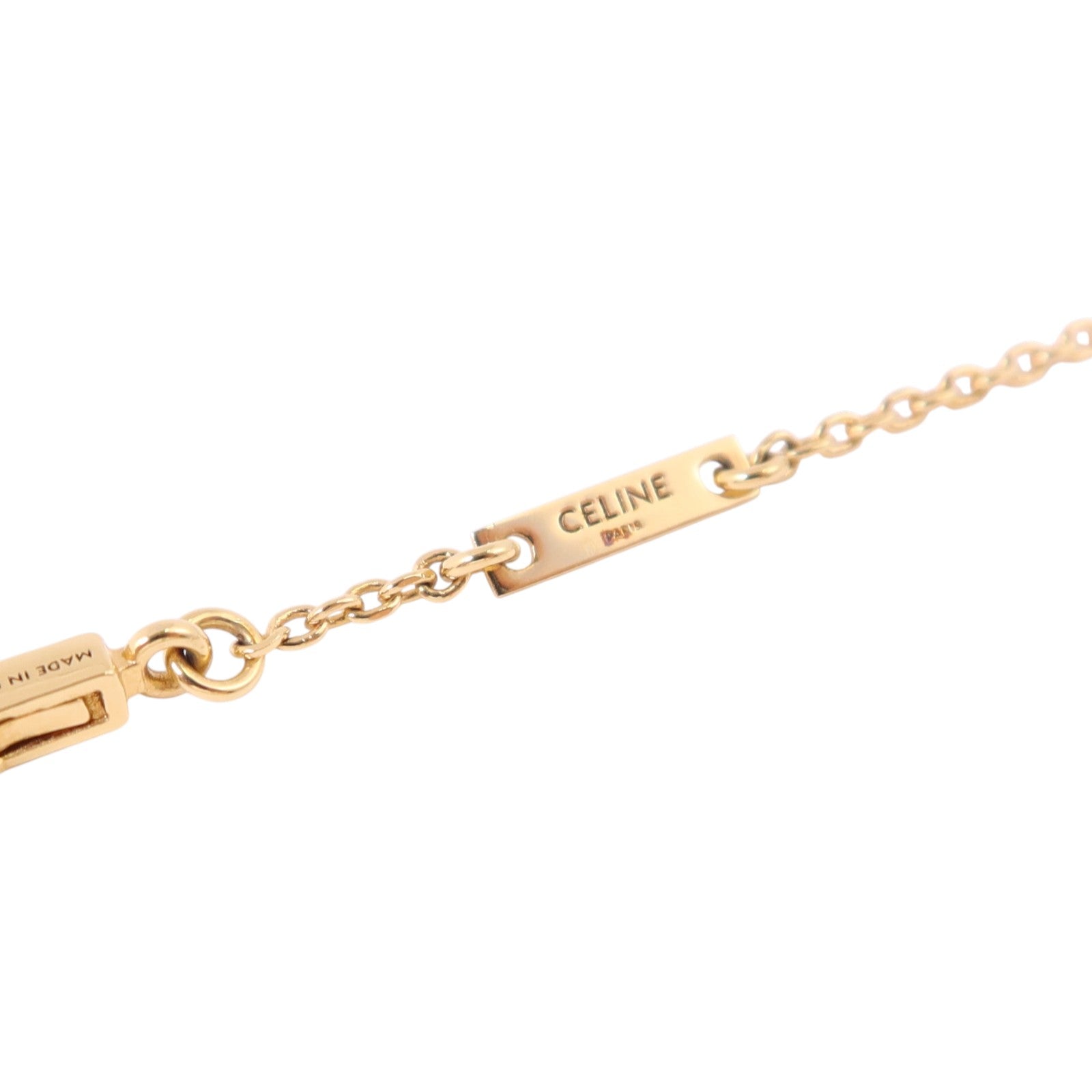 CELINE 金屬Triomphe Indie Small Necklace金扣項鏈