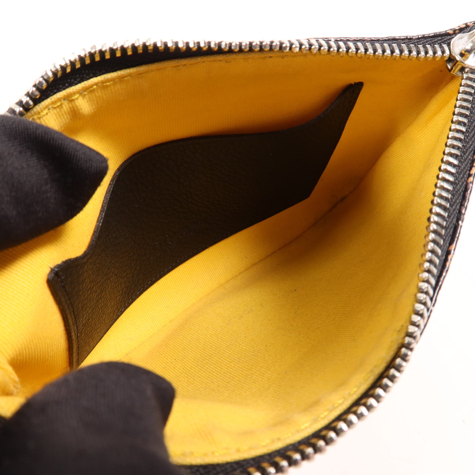 GOYARD 塗層帆布Pouch銀扣手拿包