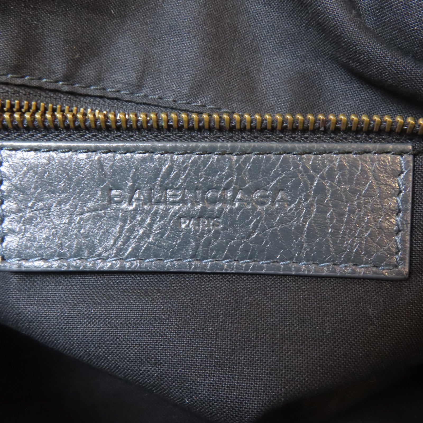 BALENCIAGA 牛皮皮革Twiggy黑扣手挽肩背兩用袋灰色