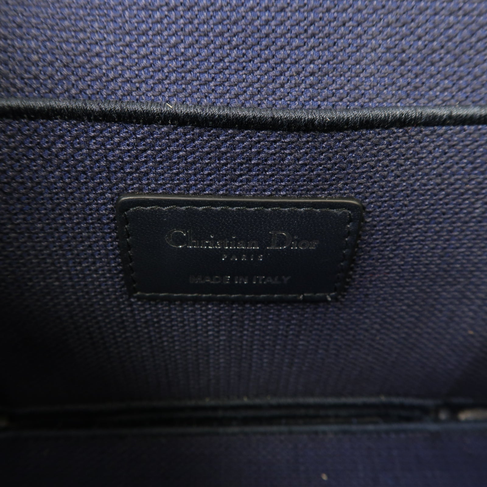 Dior 【激減優惠】帆布Dior Travel Vanity Case金扣手挽袋深藍色/白色