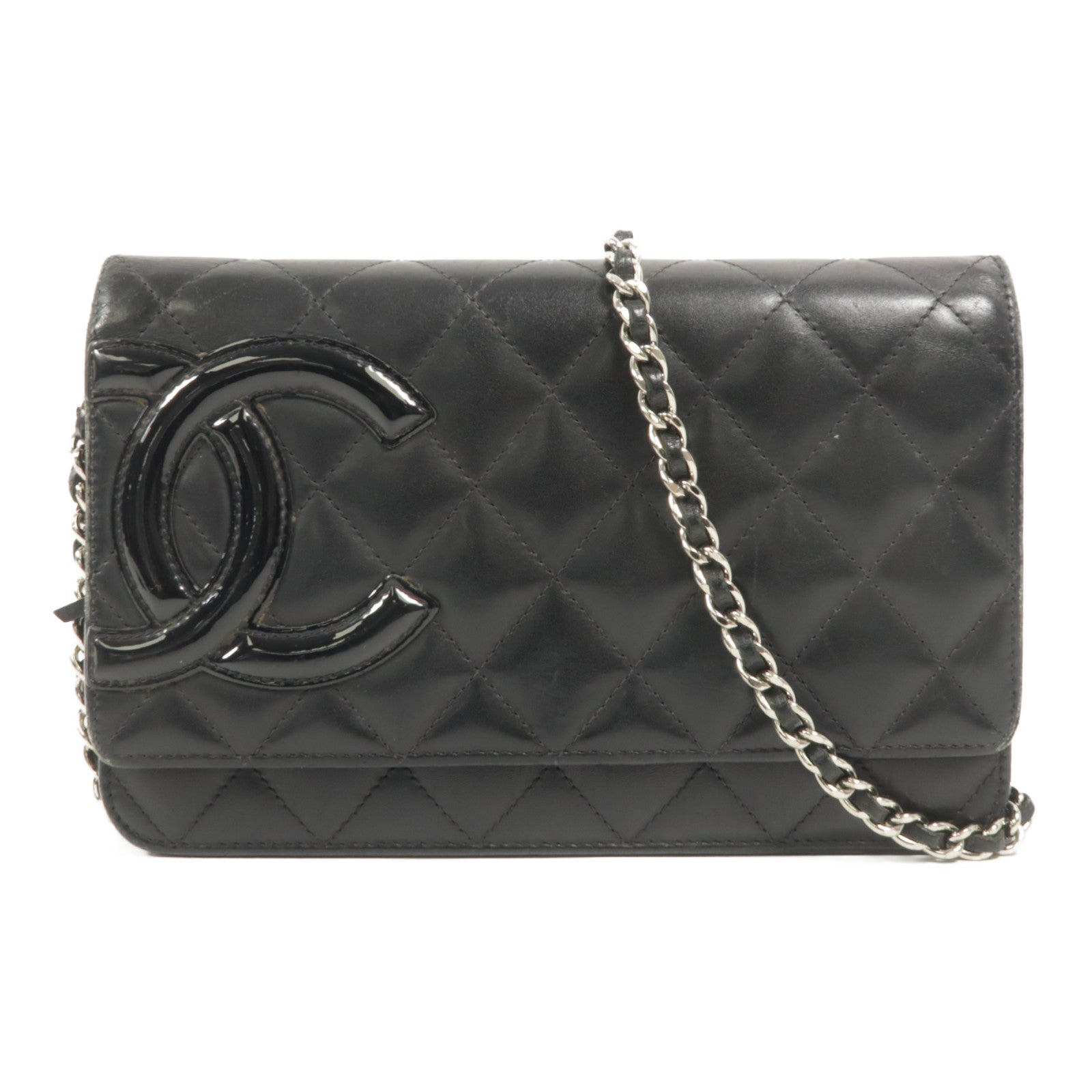 CHANEL 牛皮皮革Cambon Wallet On Chain鏈帶肩背袋
