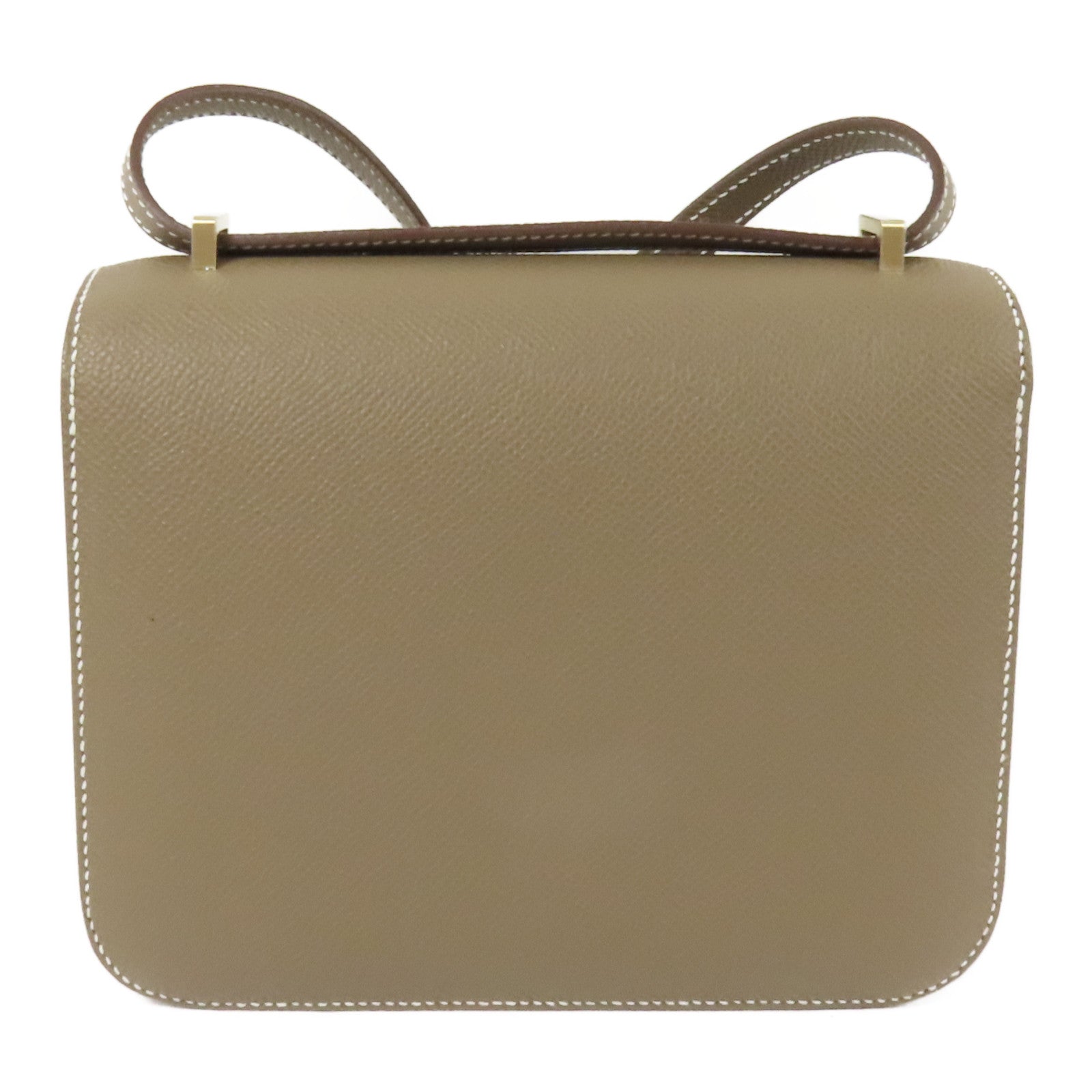 HERMES Epsom皮革Constance Mini金扣肩背袋Etoupe