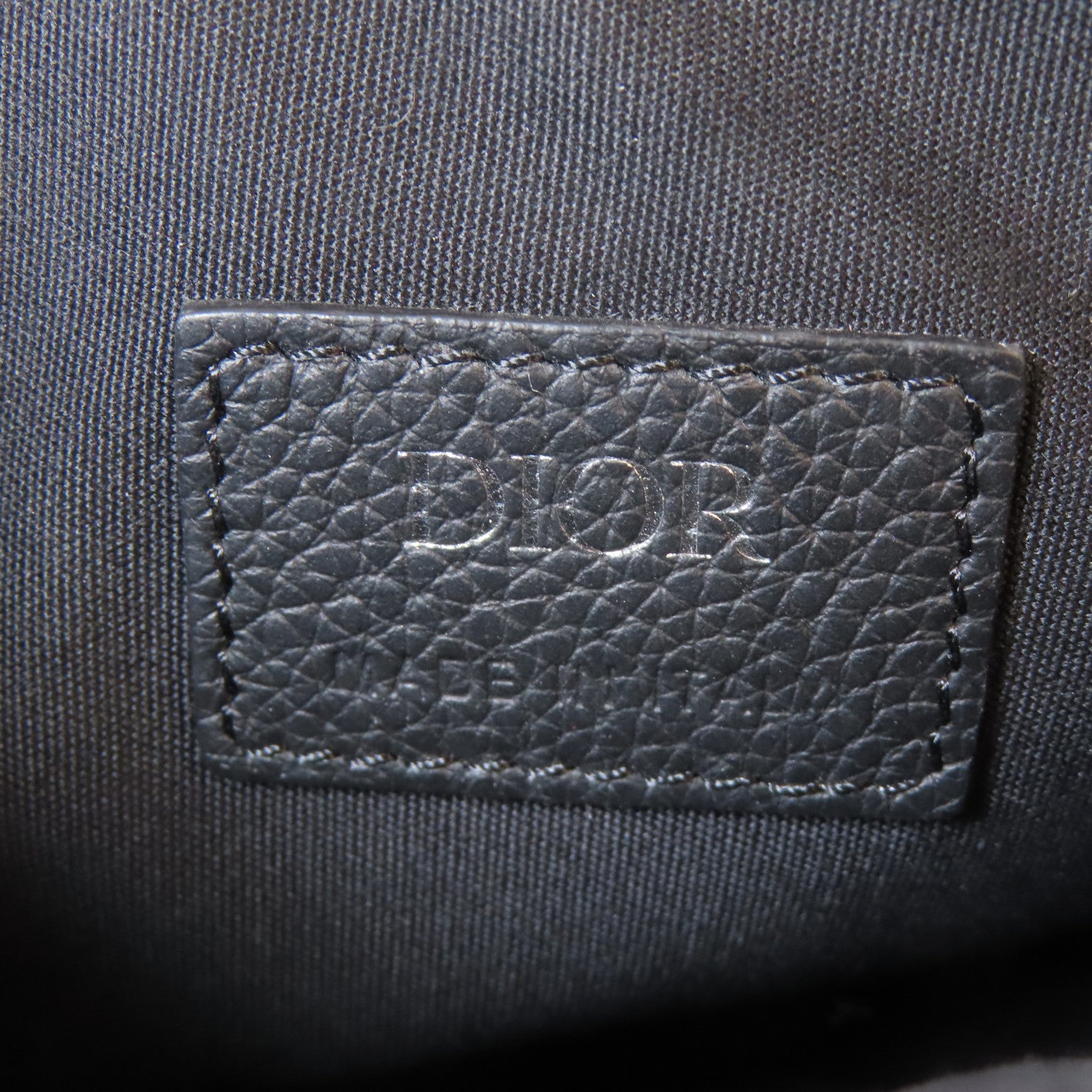 Dior 帆布Dior 8銀扣肩背袋藍色/米色