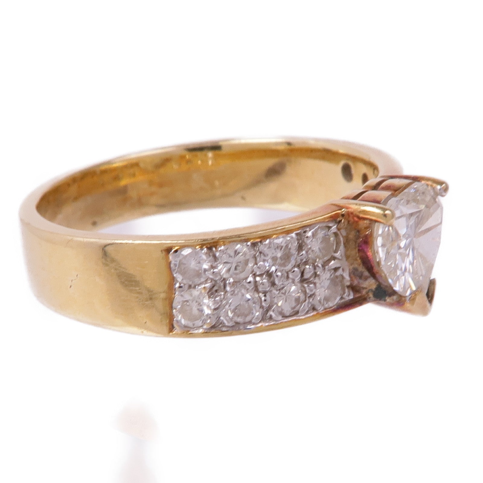 JEWELRY 18K黃金/白金鑽石戒指US#5