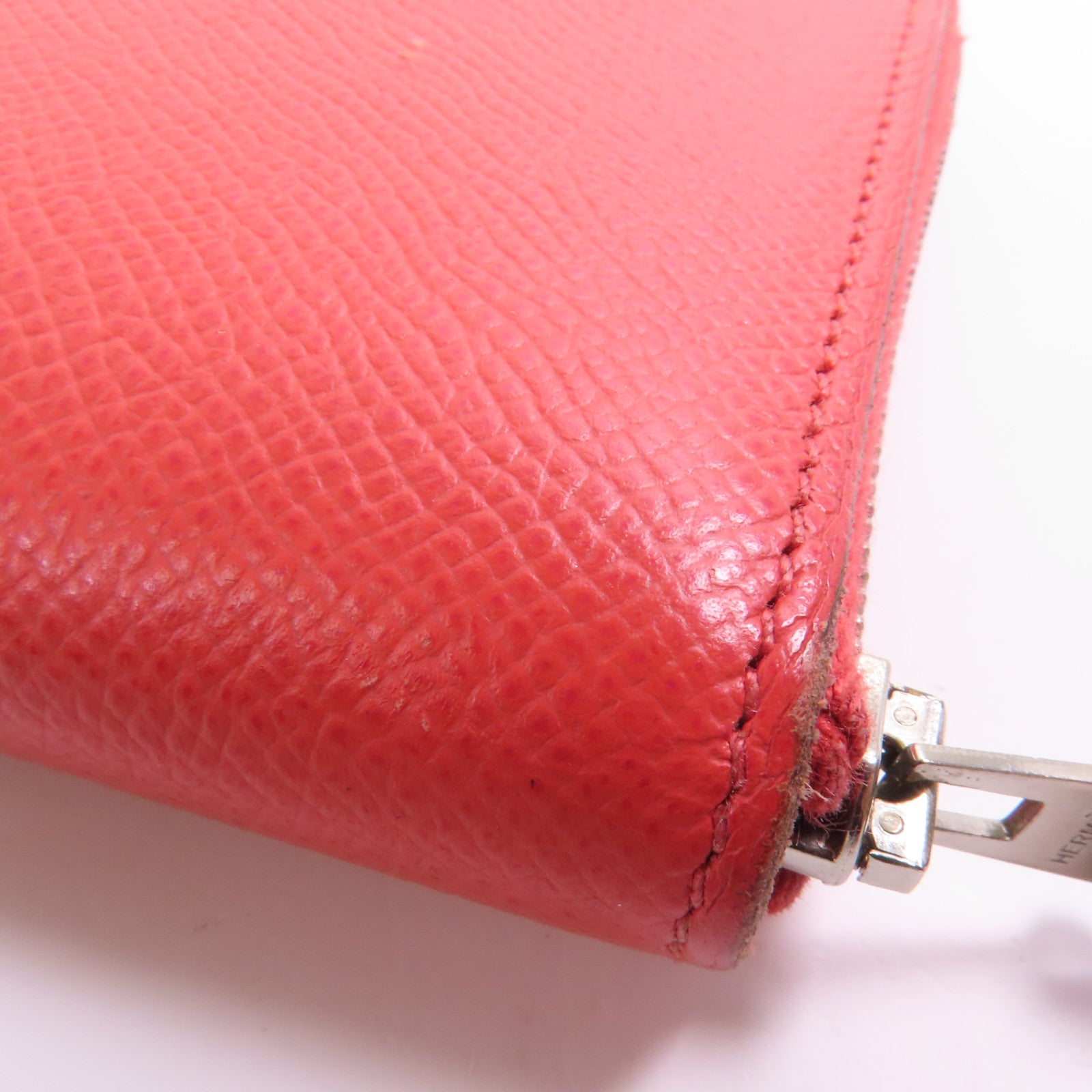 HERMES Epsom皮革Azap Silk In Long Wallet銀扣長錢包T5 Rose Jaipur