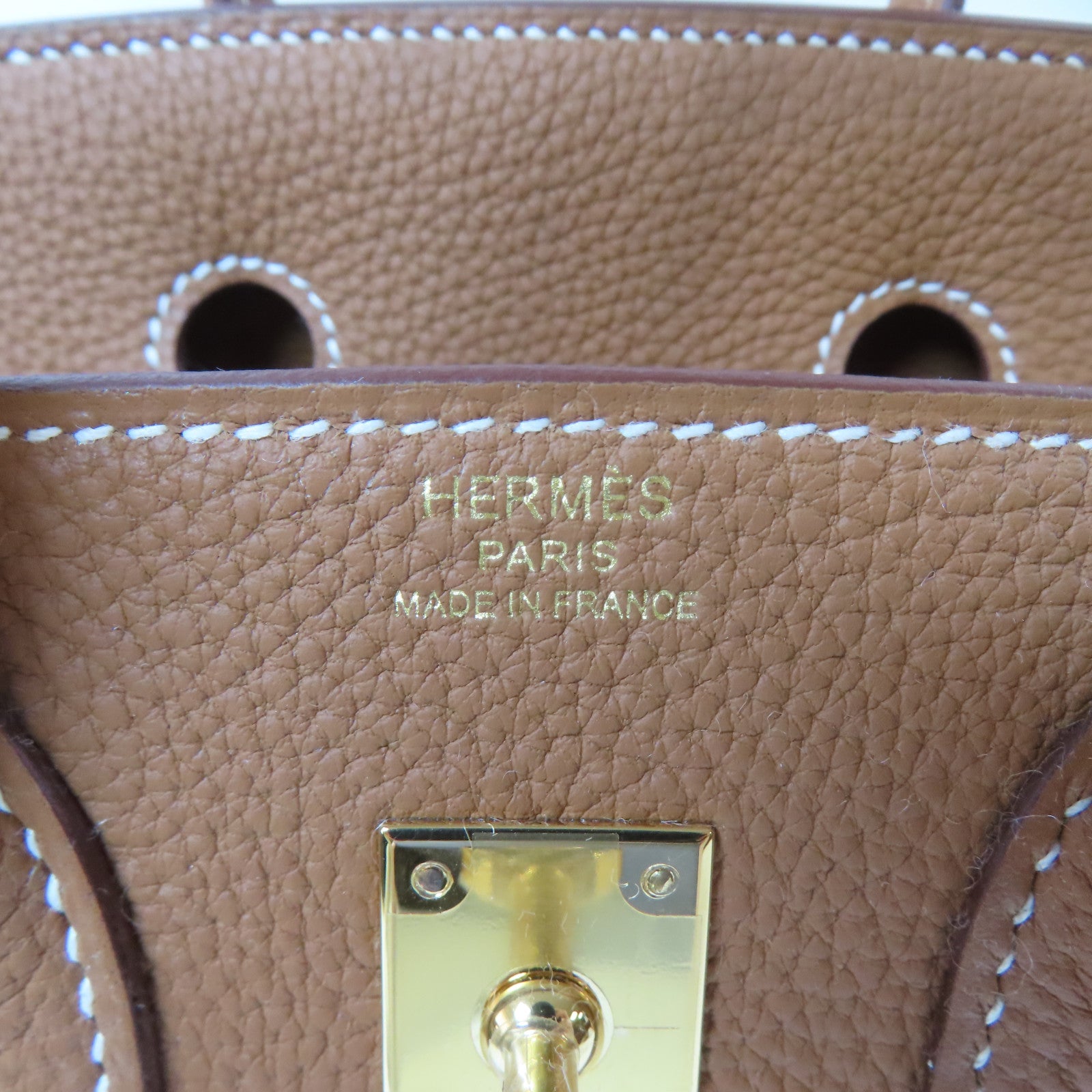 HERMES Togo皮革Birkin 25金扣手挽袋Gold啡色