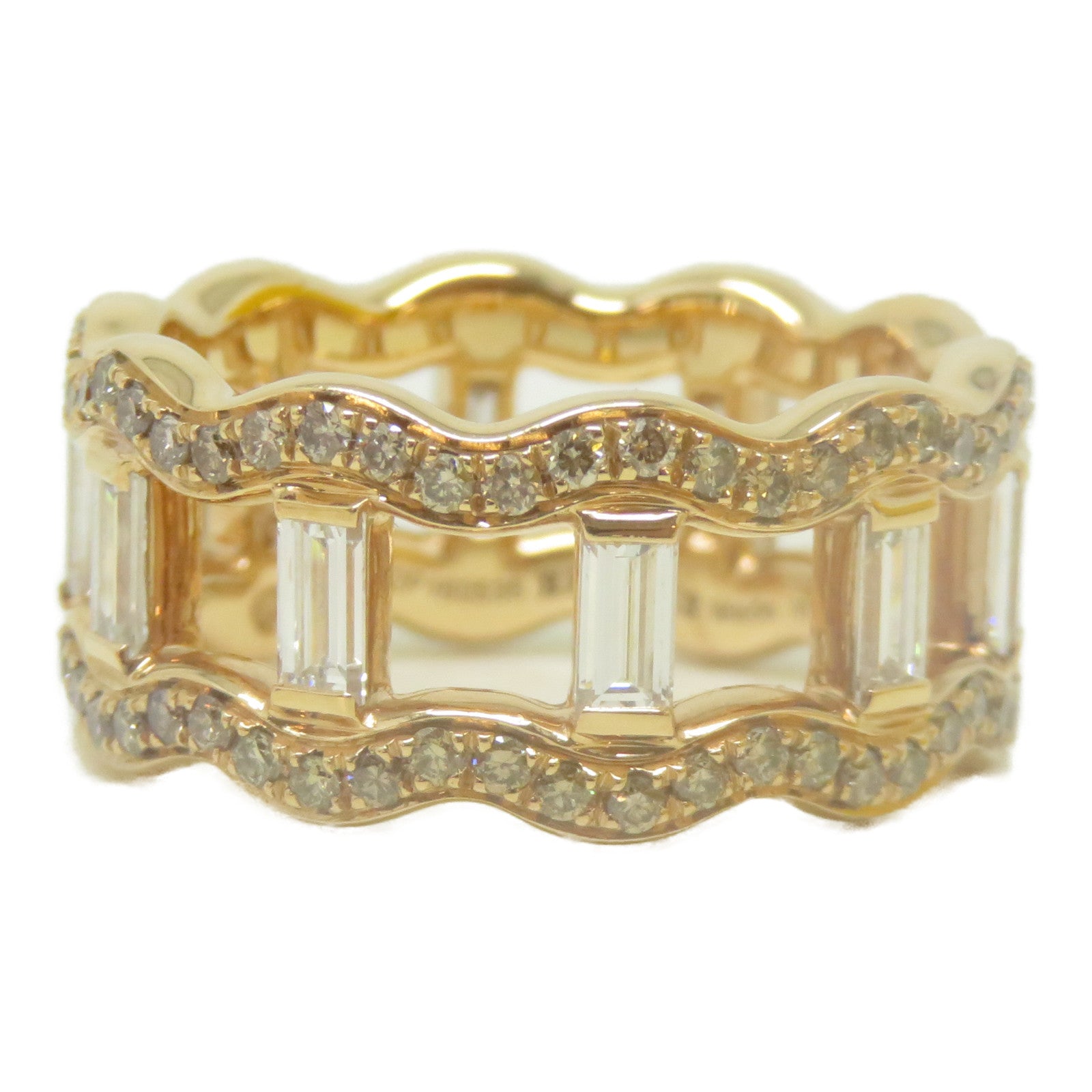 HERMES 18K玫瑰金Rose Gold Diamond Ring鑽石戒指US#6