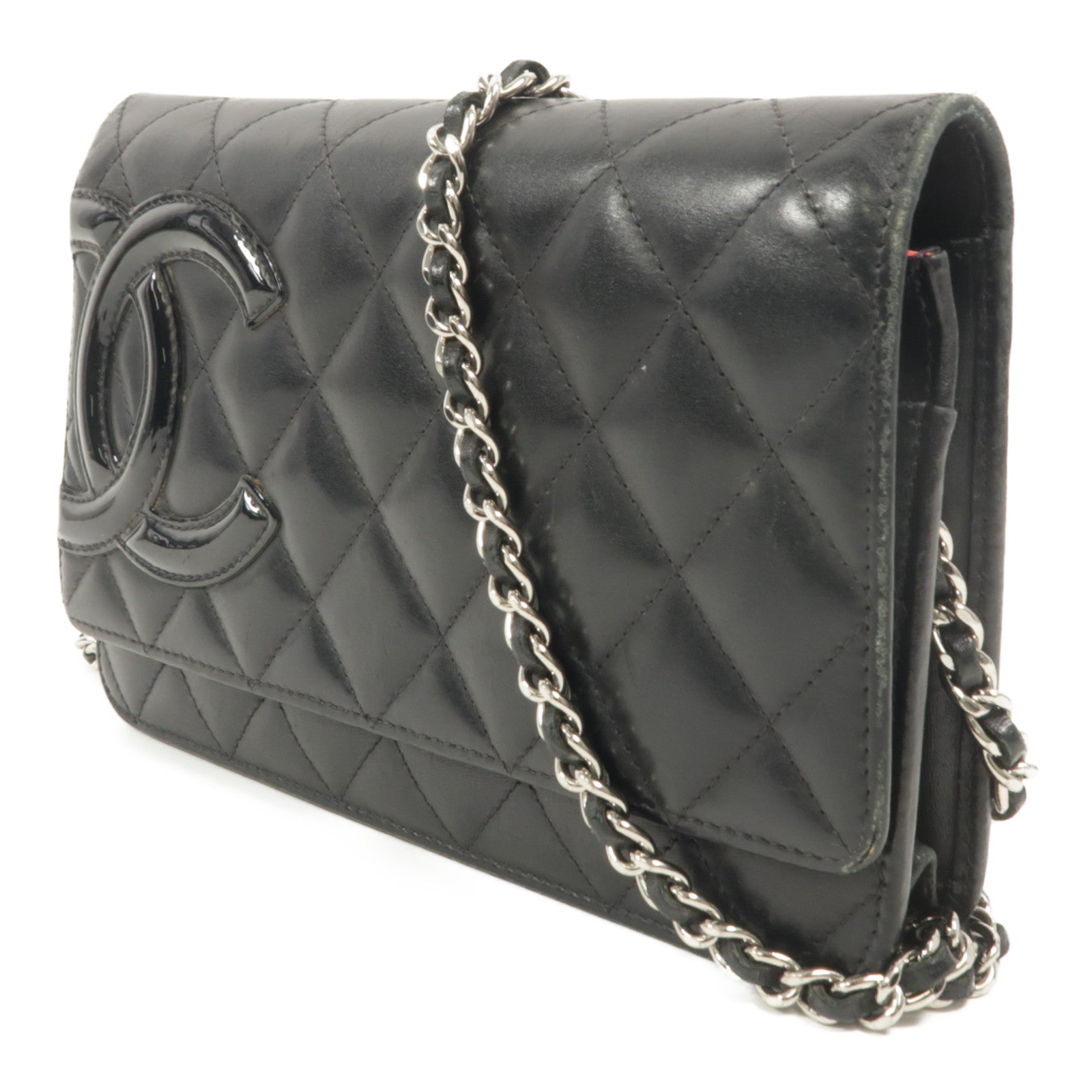 CHANEL 牛皮皮革Cambon Wallet On Chain鏈帶肩背袋