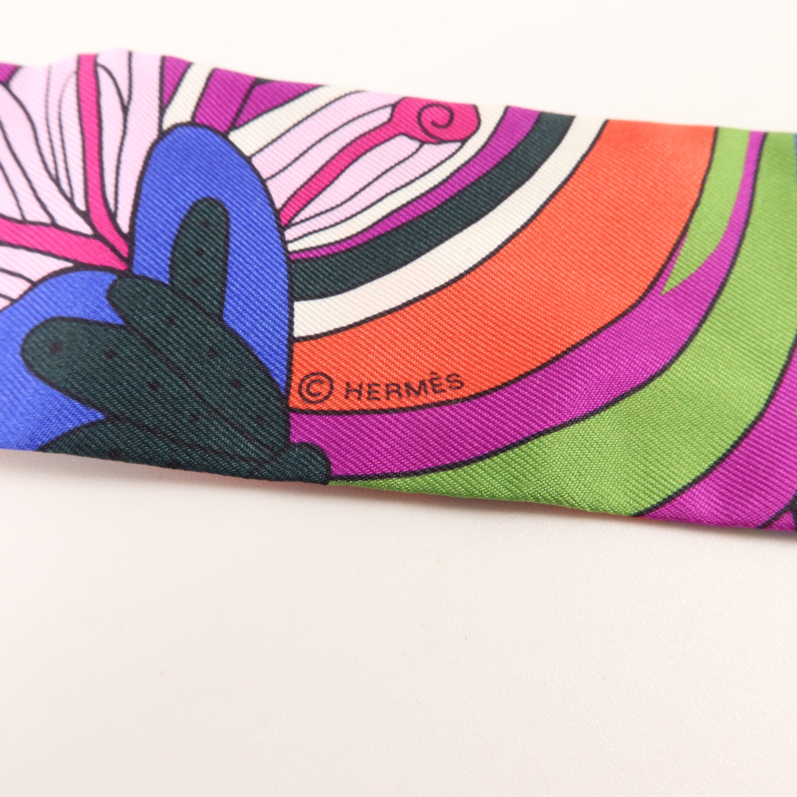 HERMES 絲質Twilly絲巾