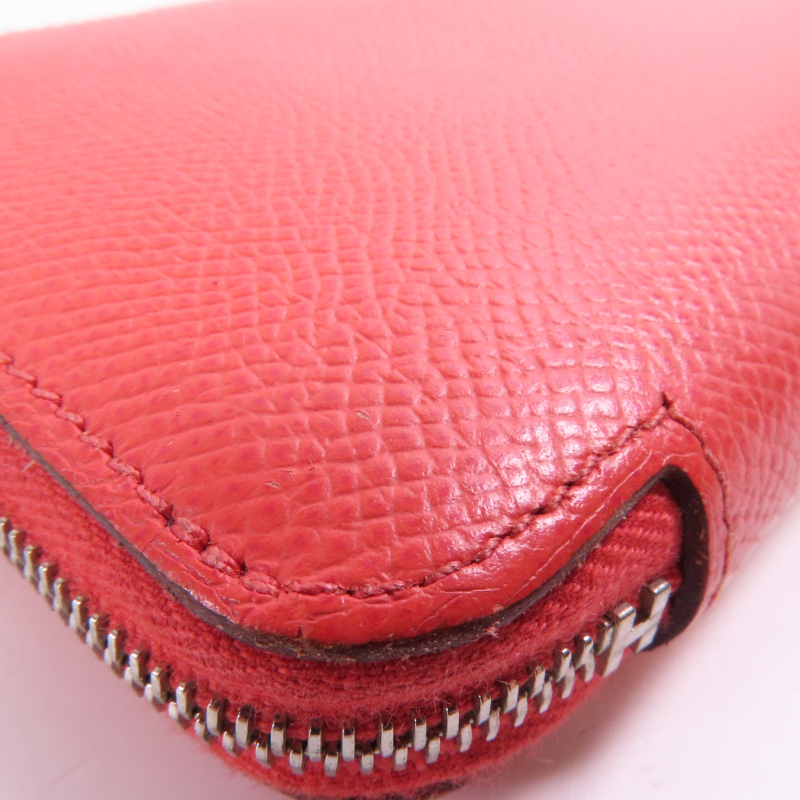 HERMES Epsom皮革Azap Silk In Long Wallet銀扣長錢包T5 Rose Jaipur