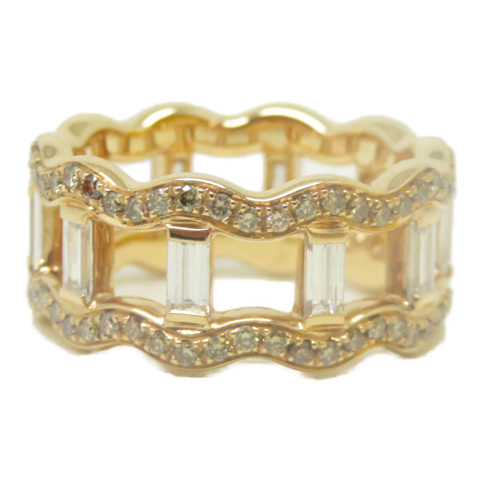 HERMES 18K玫瑰金Rose Gold Diamond Ring鑽石戒指US#6