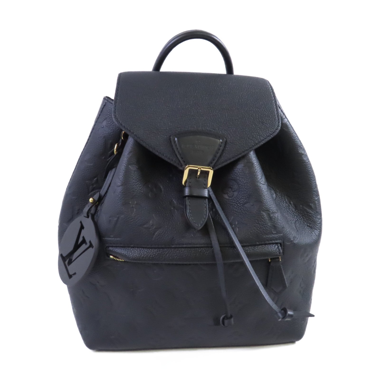 LOUIS VUITTON Monogram Empreinte Momssouris Backpac金扣背包黑色