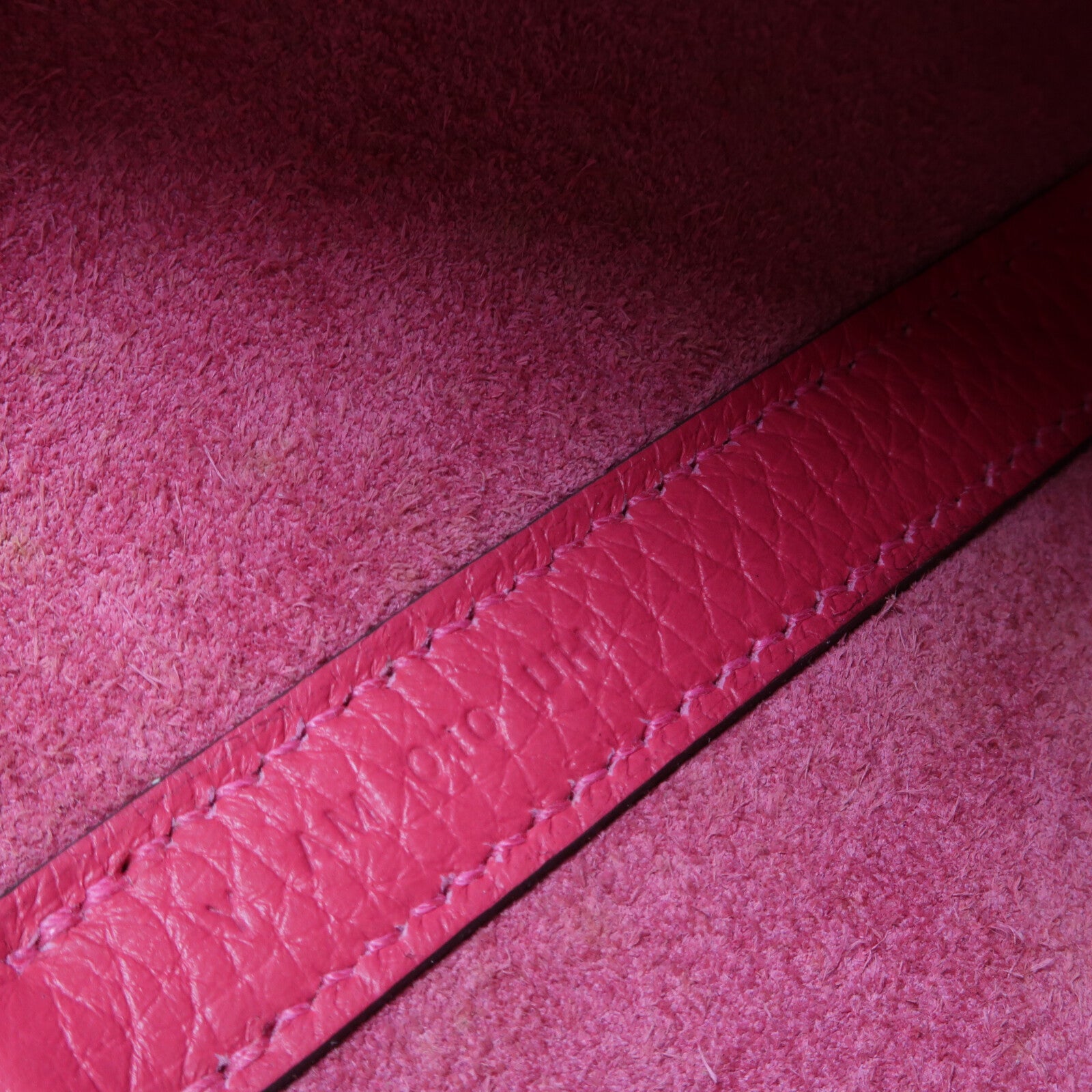 HERMES Clemence皮革Picotin PM手挽袋Rose Mexico