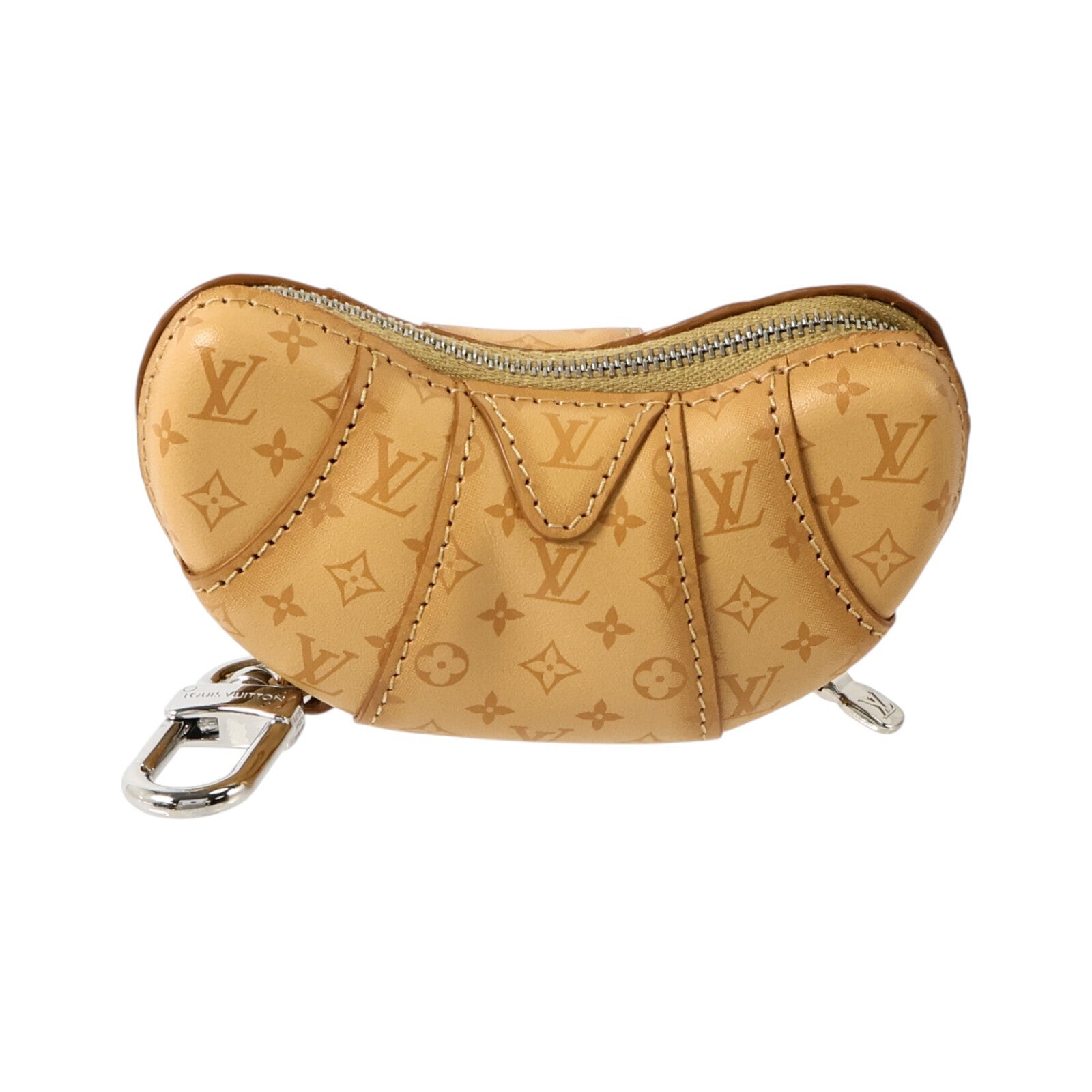 LOUIS VUITTON Monogram Gradient Croissant Key Charm銀扣鎖匙掛飾