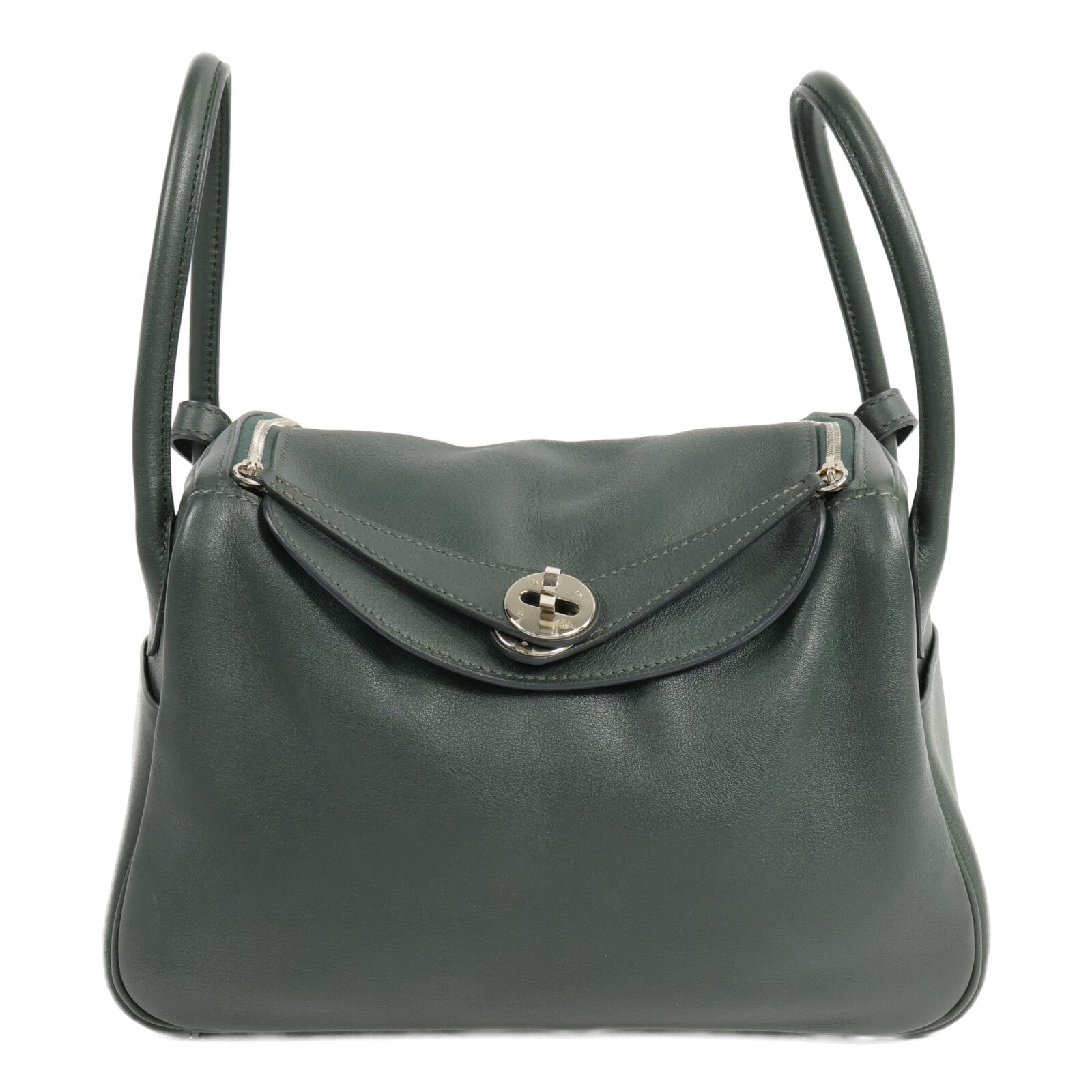 HERMES Swift皮革Lindy 26手挽肩背兩用袋Vert Cypres