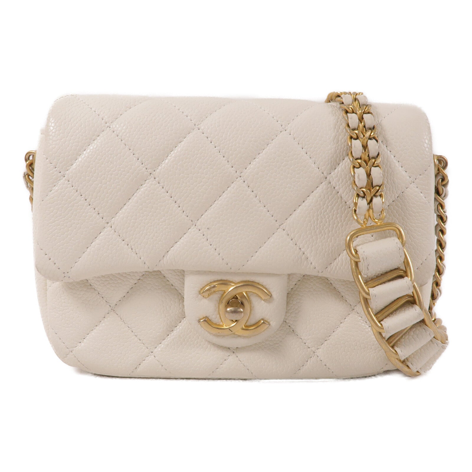 CHANEL 牛皮皮革Shoulder Bag鏈帶肩背袋