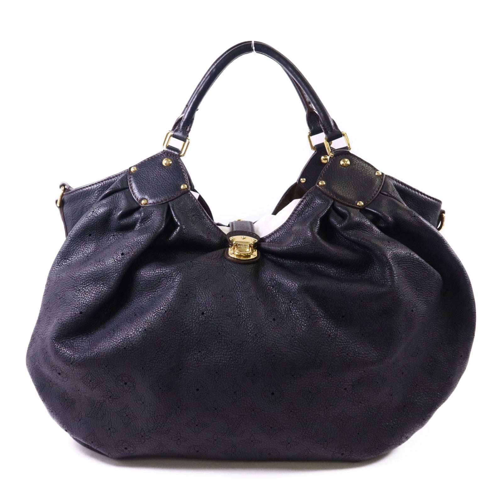 LOUIS VUITTON Monogram Mahina XL金扣肩背袋