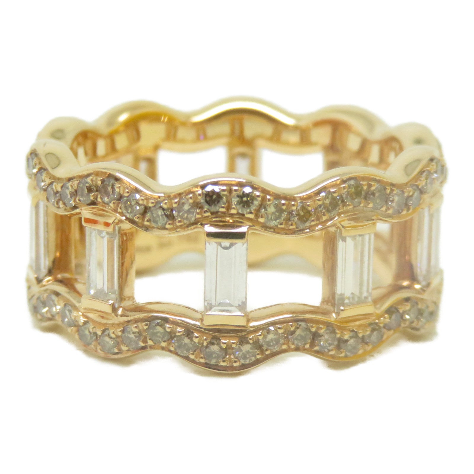 HERMES 18K玫瑰金Rose Gold Diamond Ring鑽石戒指US#6