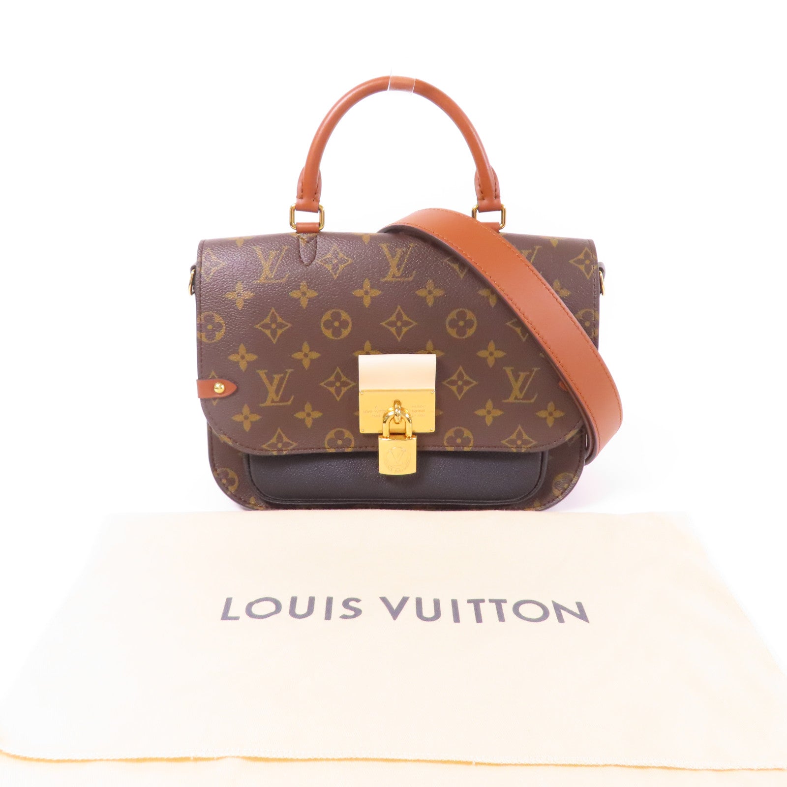 LOUIS VUITTON Monogram Vanguard金扣手挽肩背兩用袋