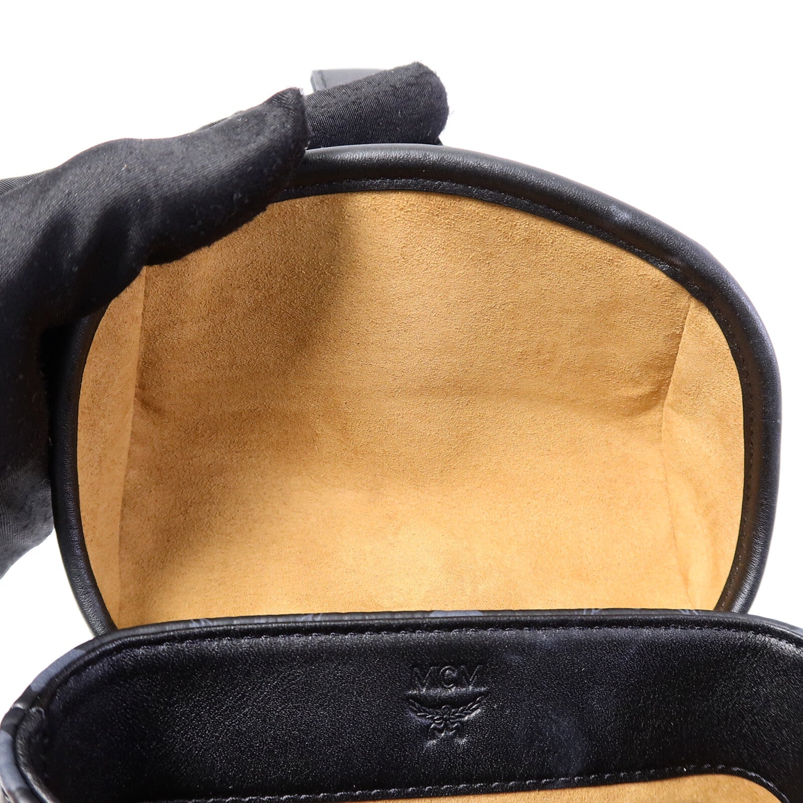 MCM 塗層帆布/牛皮皮革Aren N/S Crossbody Bag肩背袋