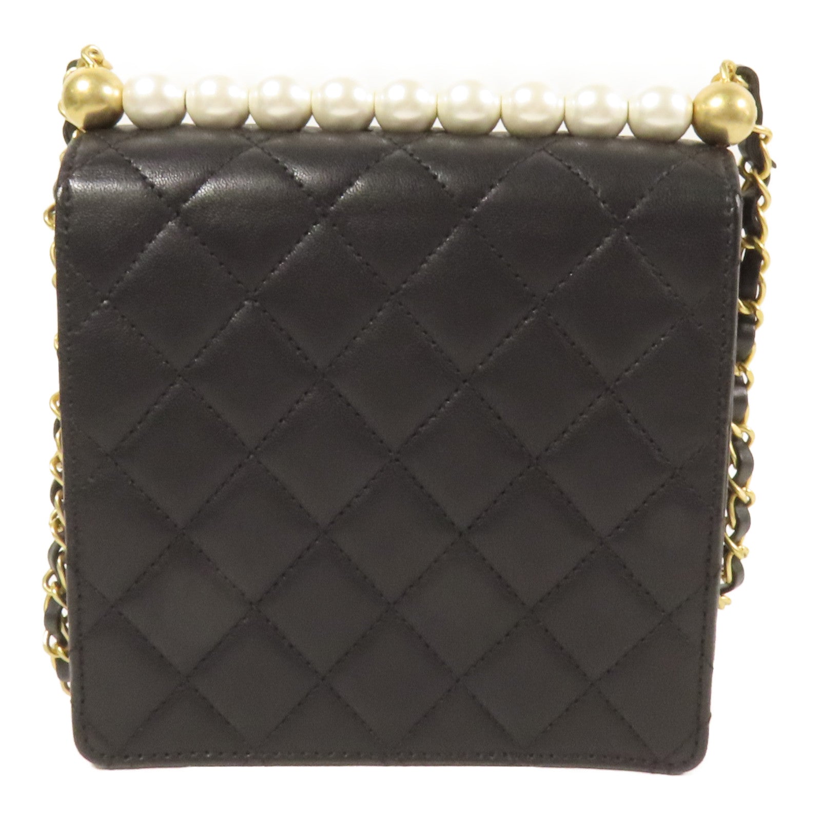 CHANEL 【激減優惠】牛皮皮革Chain Shoulder金扣肩背袋