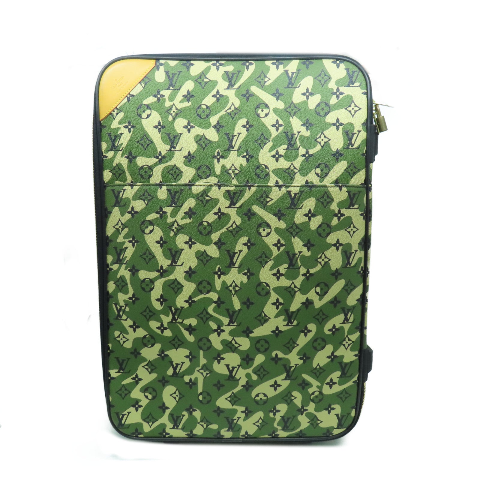 LOUIS VUITTON **【激減優惠】Monogram Camouflage Pegase 60金扣行李箱綠色