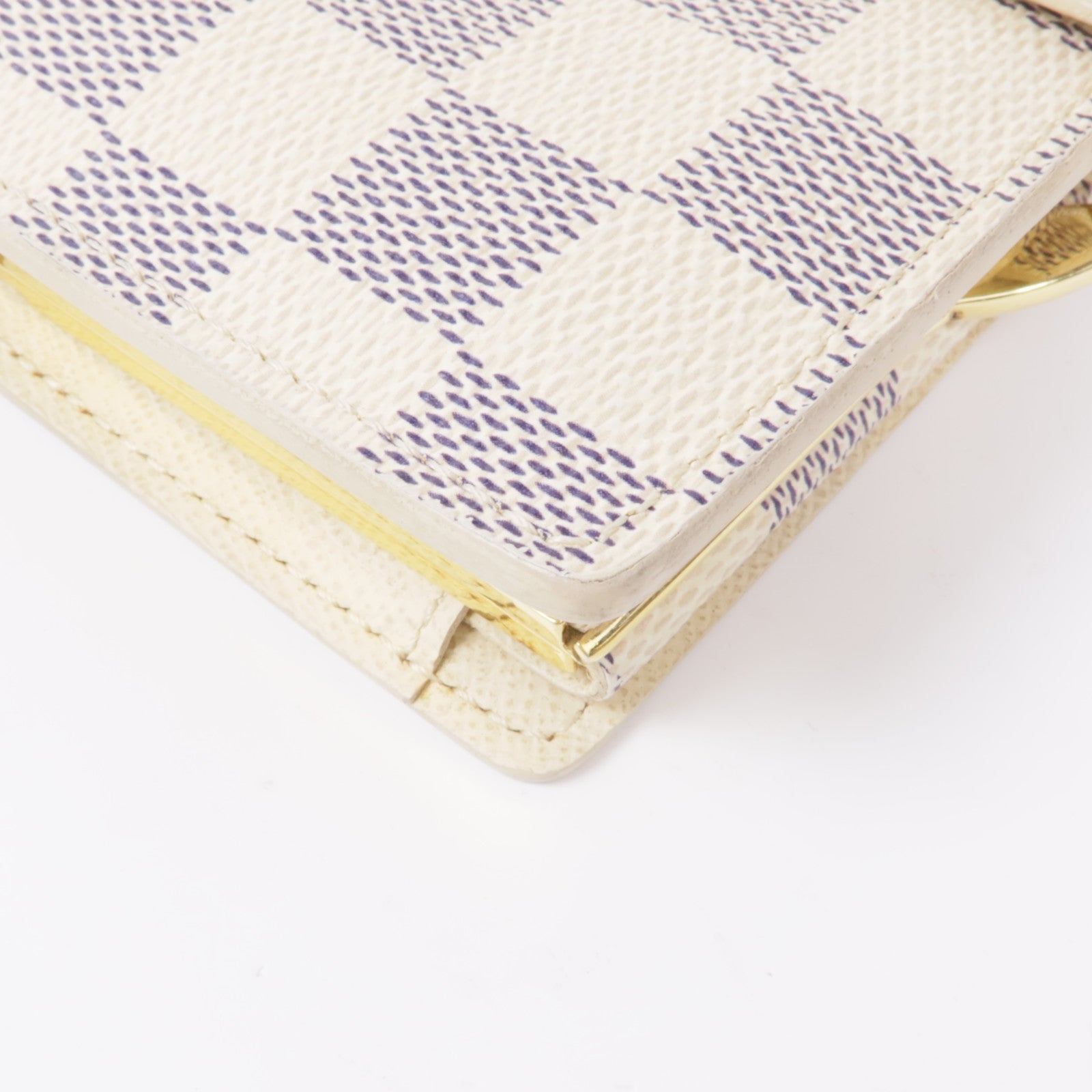 LOUIS VUITTON Damier Azur Portefeuille Viennois Wallet金扣錢包