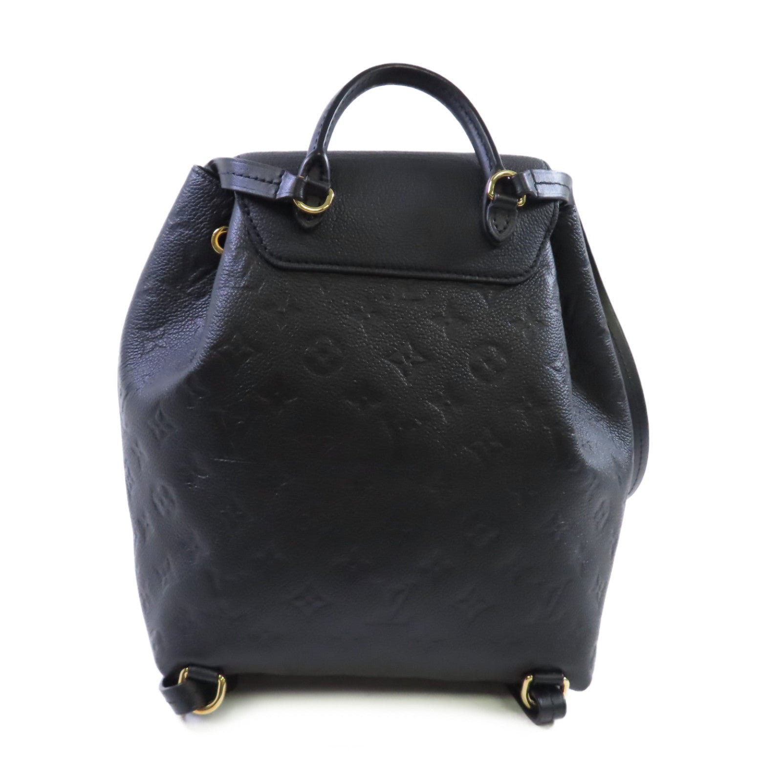 LOUIS VUITTON Monogram Empreinte Momssouris Backpac金扣背包黑色