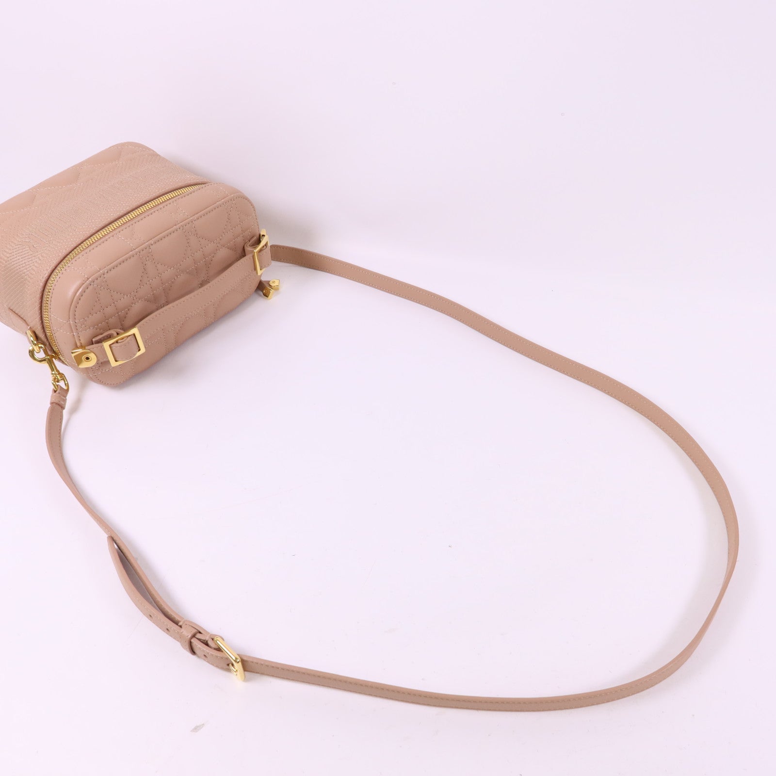 Dior 牛皮皮革Travel Vanity Case金扣手挽肩背兩用袋