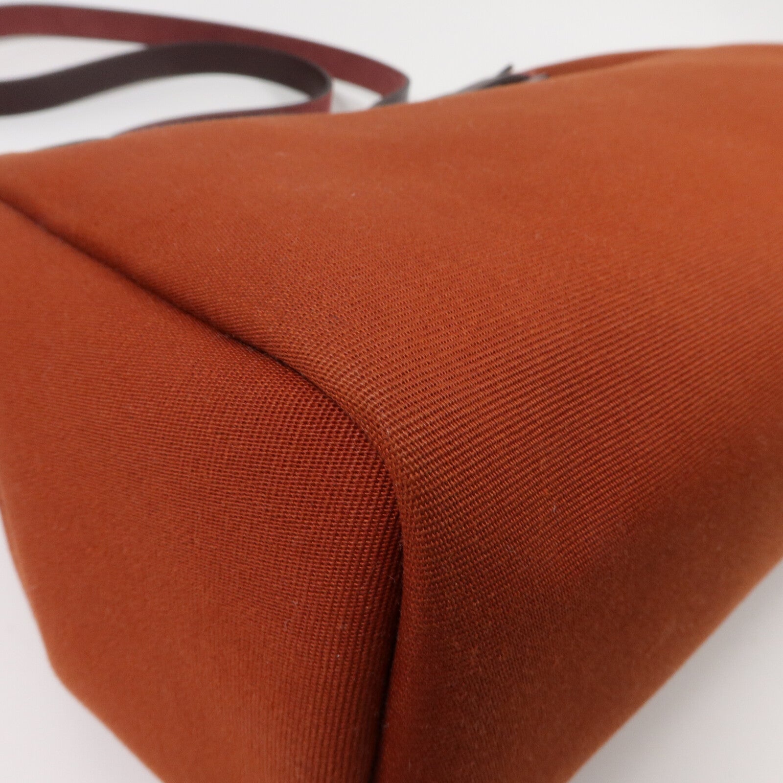 HERMES 帆布Herbag PM手挽肩背兩用袋Cuivre/Orange/Rouge