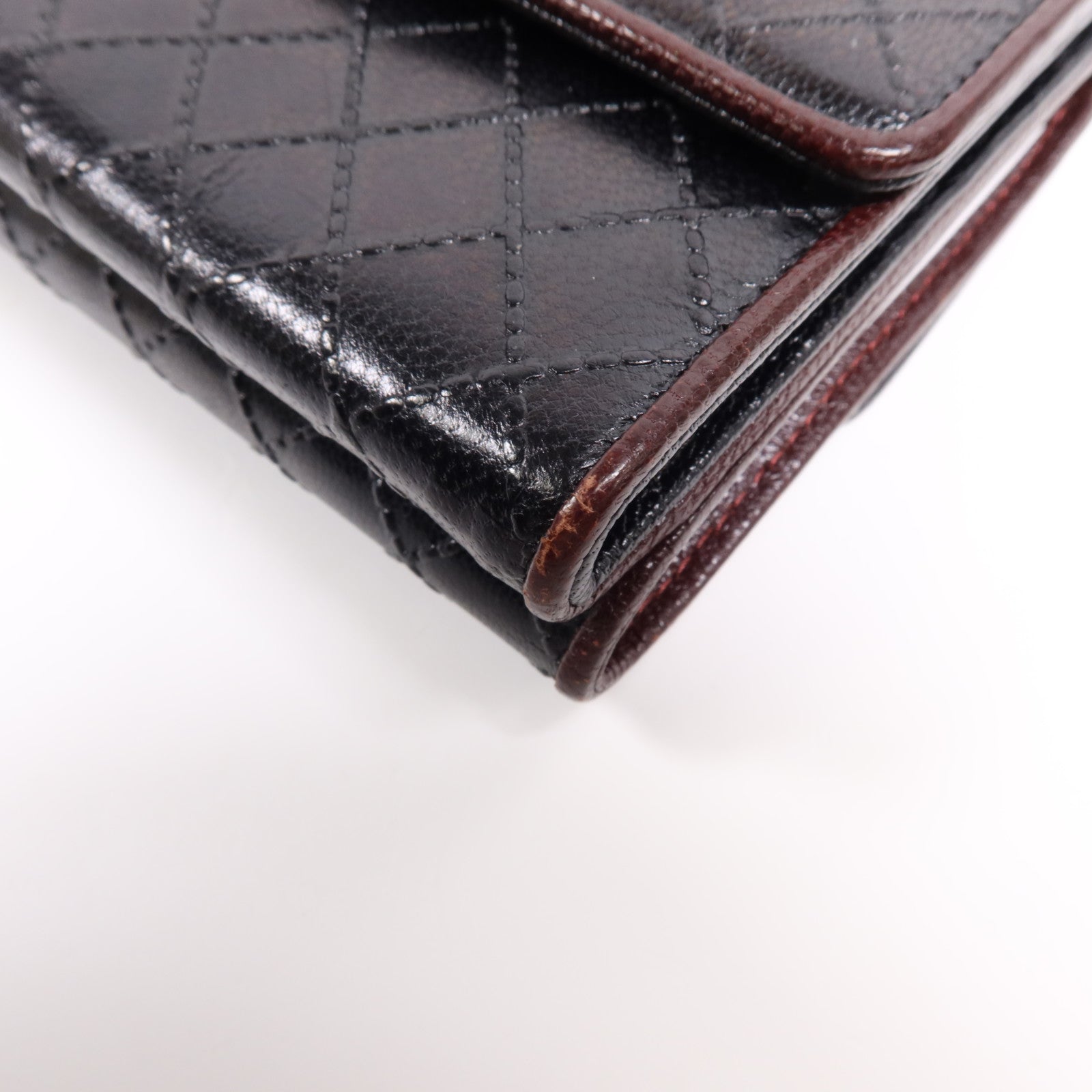 CHANEL 牛皮皮革Wallet銀扣錢包