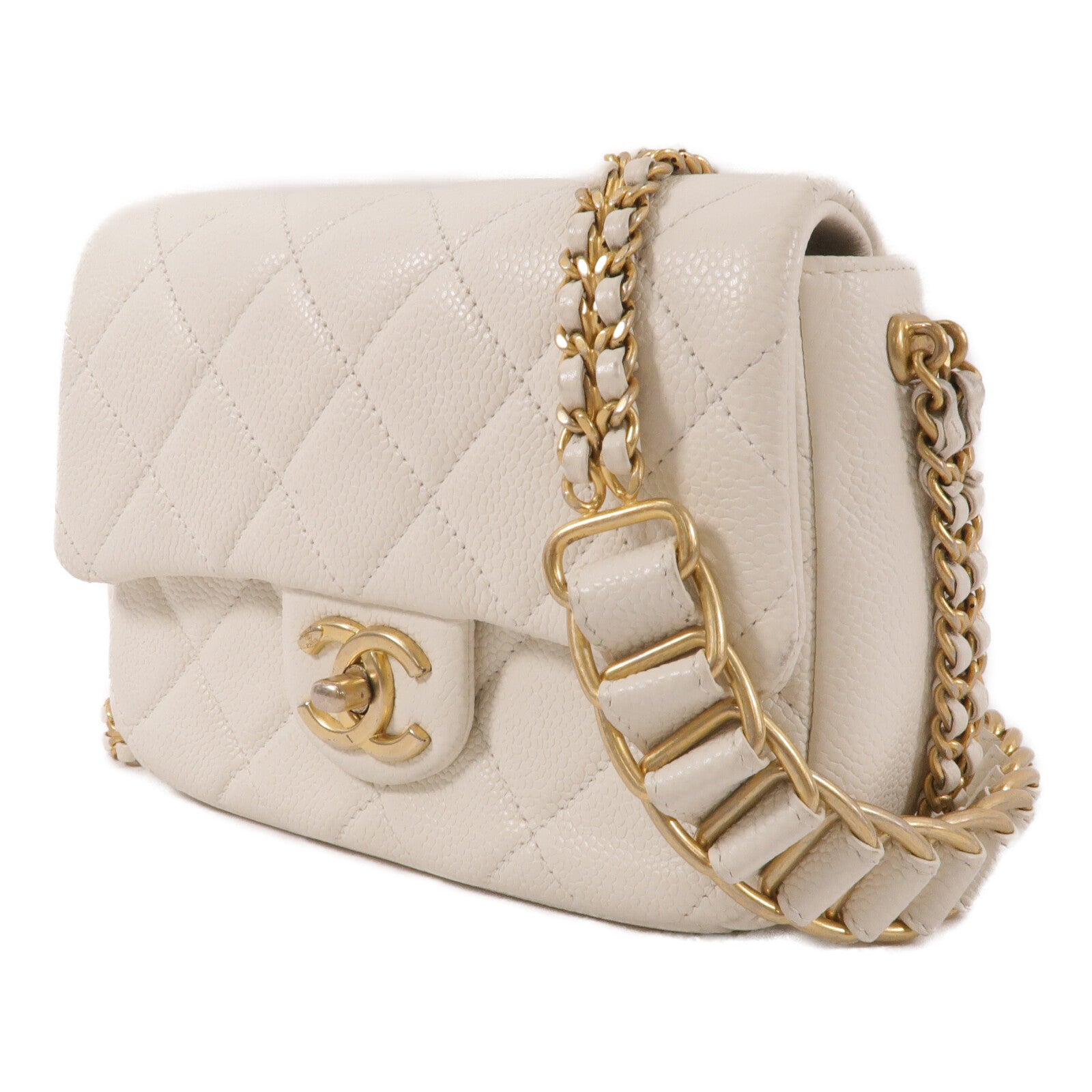 CHANEL 牛皮皮革Shoulder Bag鏈帶肩背袋