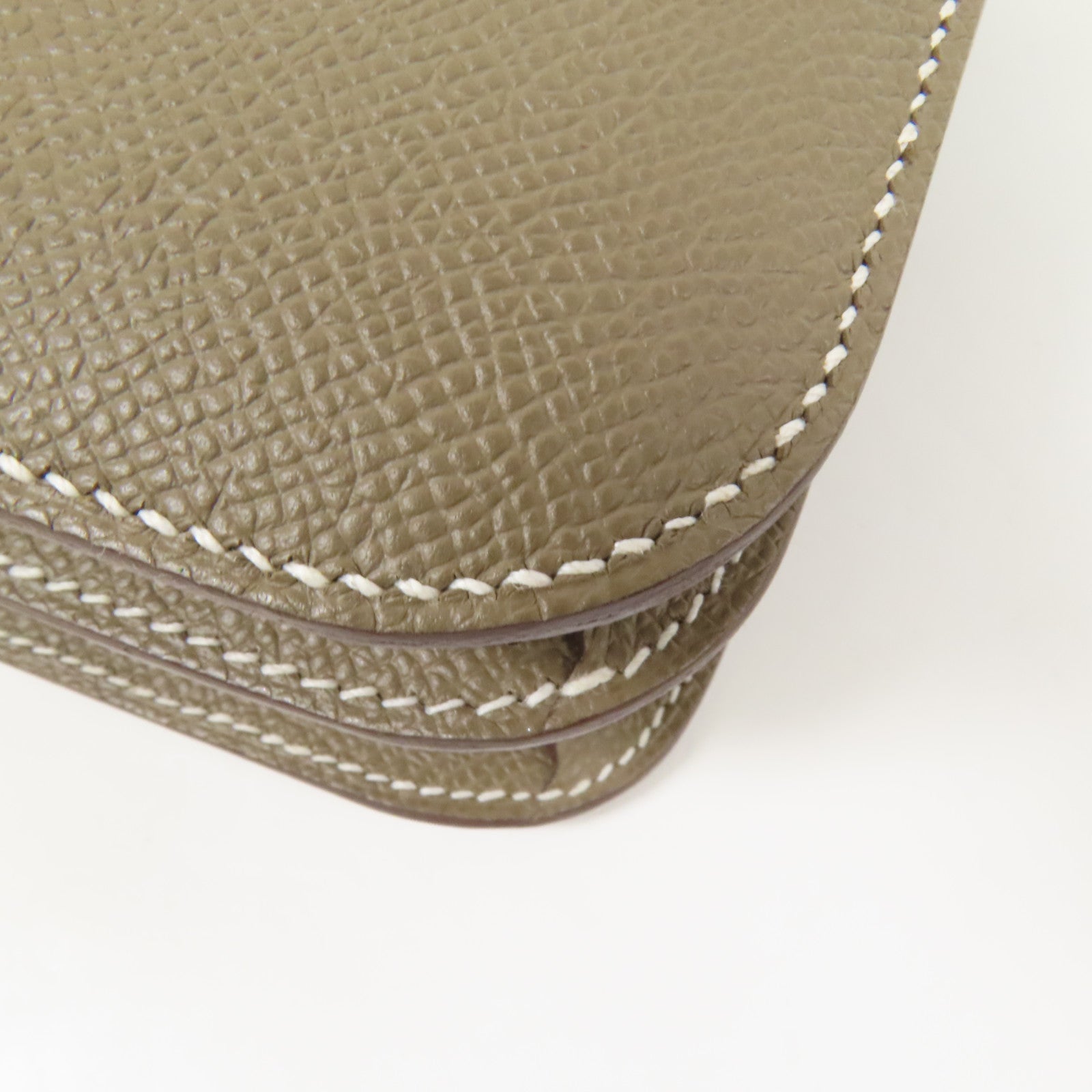 HERMES Epsom皮革Constance Mini金扣肩背袋Etoupe