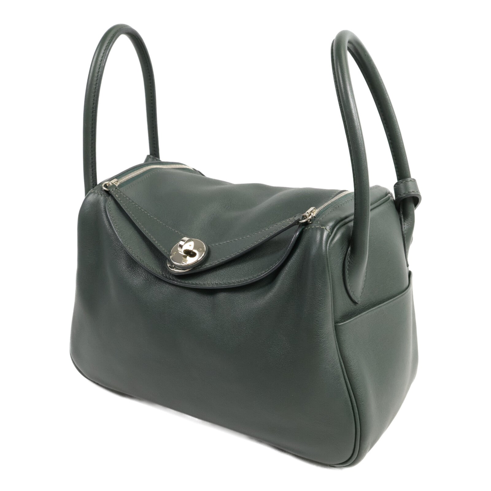 HERMES Swift皮革Lindy 26手挽肩背兩用袋Vert Cypres