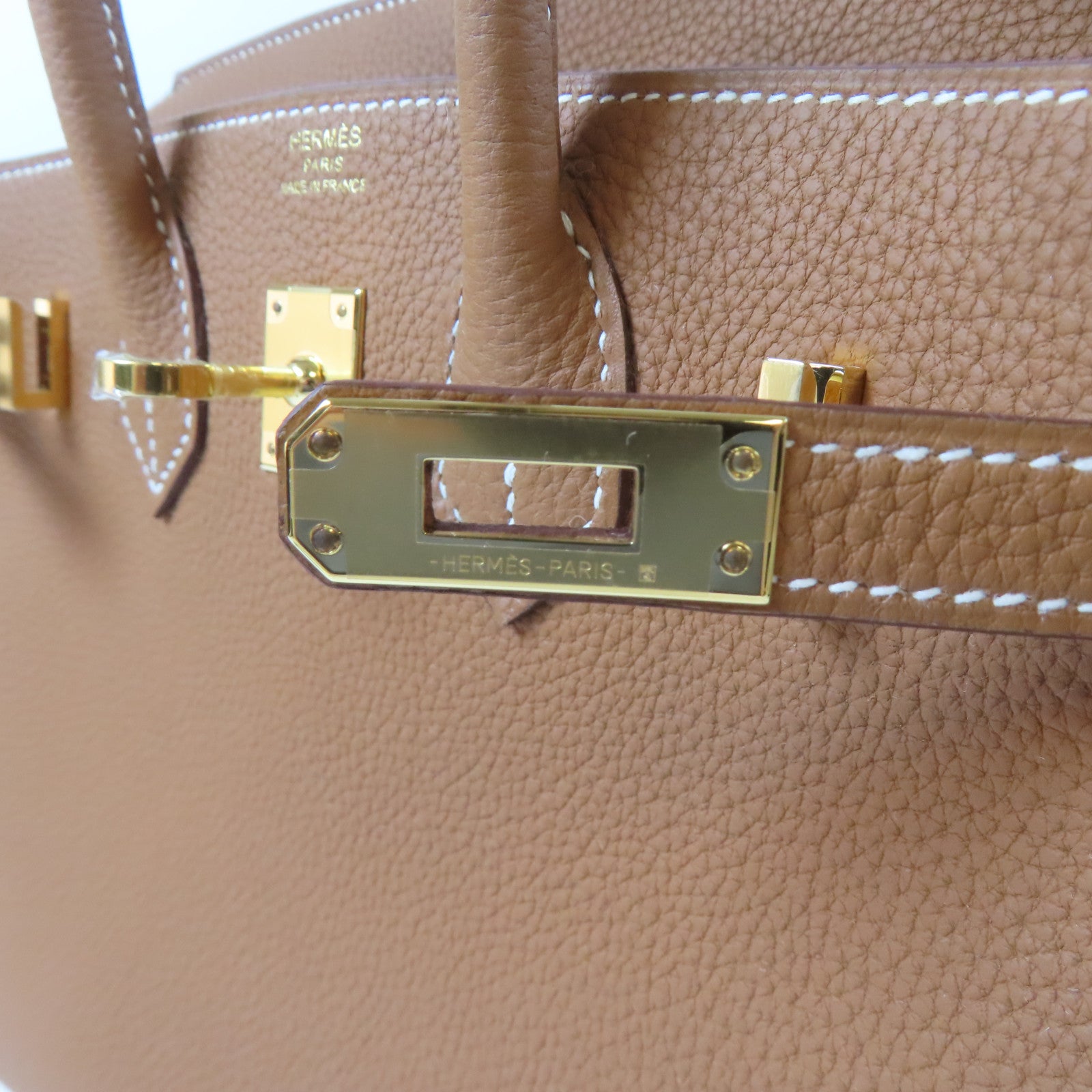 HERMES Togo皮革Birkin 25金扣手挽袋Gold啡色