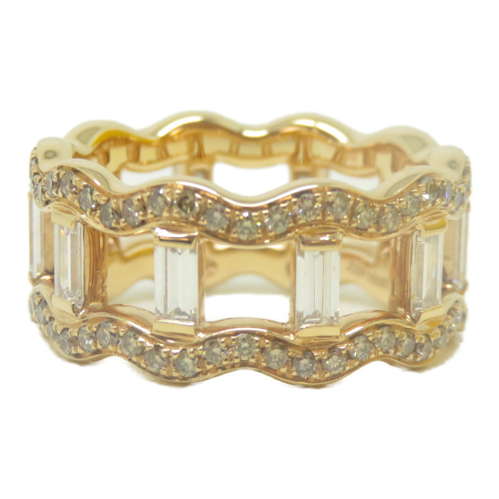 HERMES 18K玫瑰金Rose Gold Diamond Ring鑽石戒指US#6