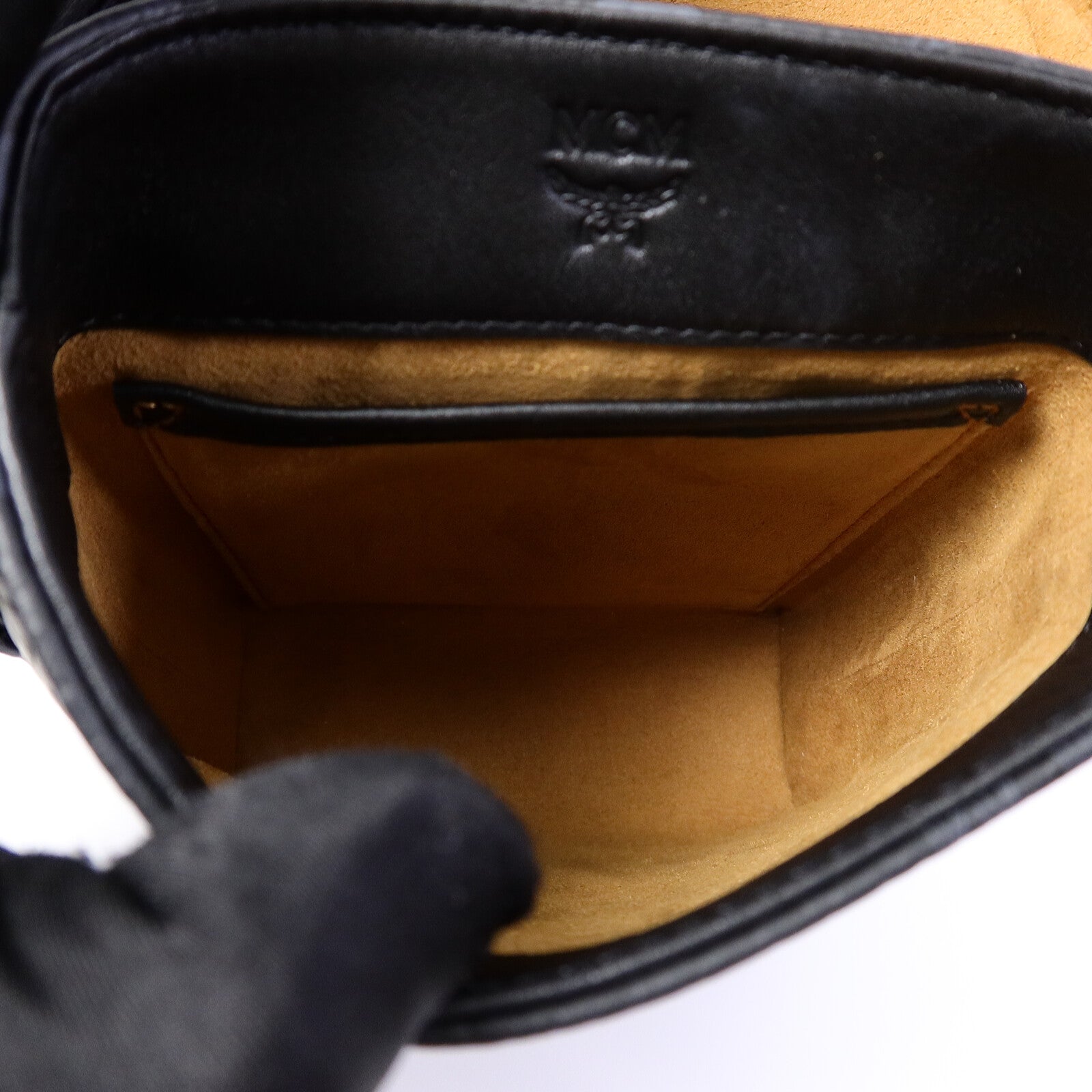 MCM 塗層帆布/牛皮皮革Aren N/S Crossbody Bag肩背袋