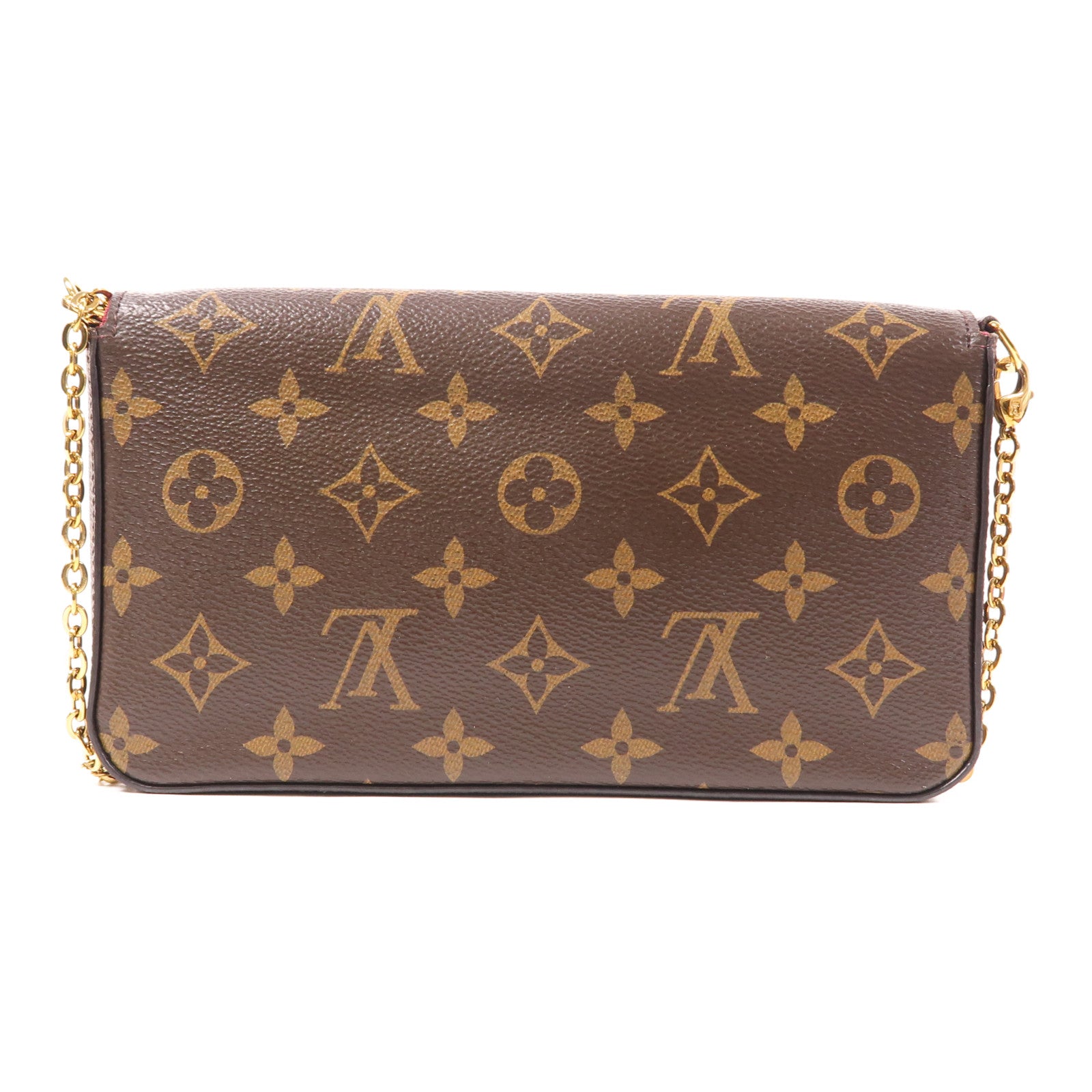LOUIS VUITTON Monogram Pochette Felicie金扣鏈帶肩背袋
