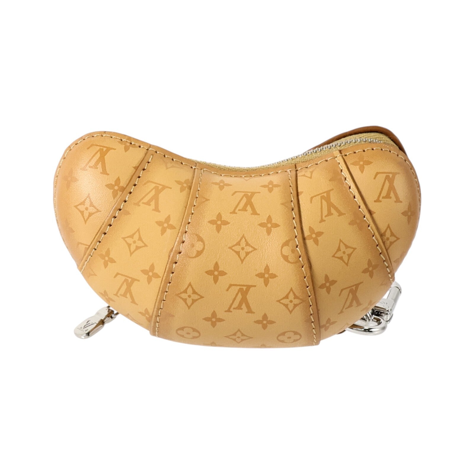 LOUIS VUITTON Monogram Gradient Croissant Key Charm銀扣鎖匙掛飾