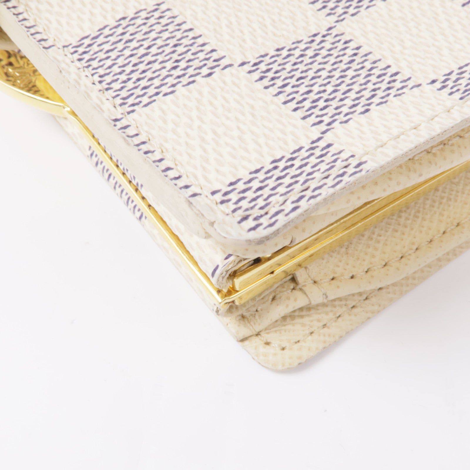 LOUIS VUITTON Damier Azur Portefeuille Viennois Wallet金扣錢包