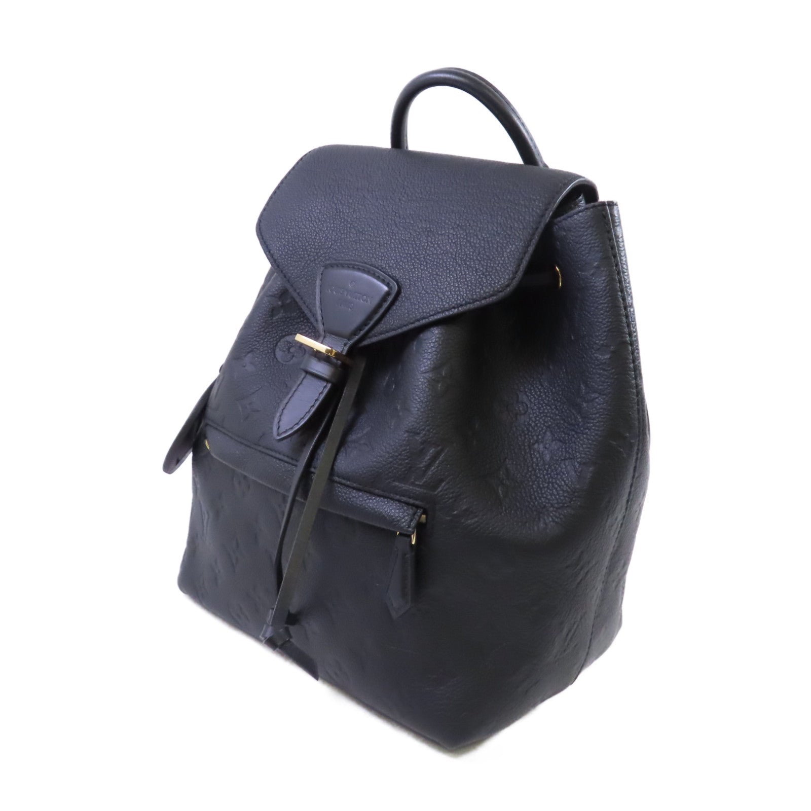 LOUIS VUITTON Monogram Empreinte Momssouris Backpac金扣背包黑色