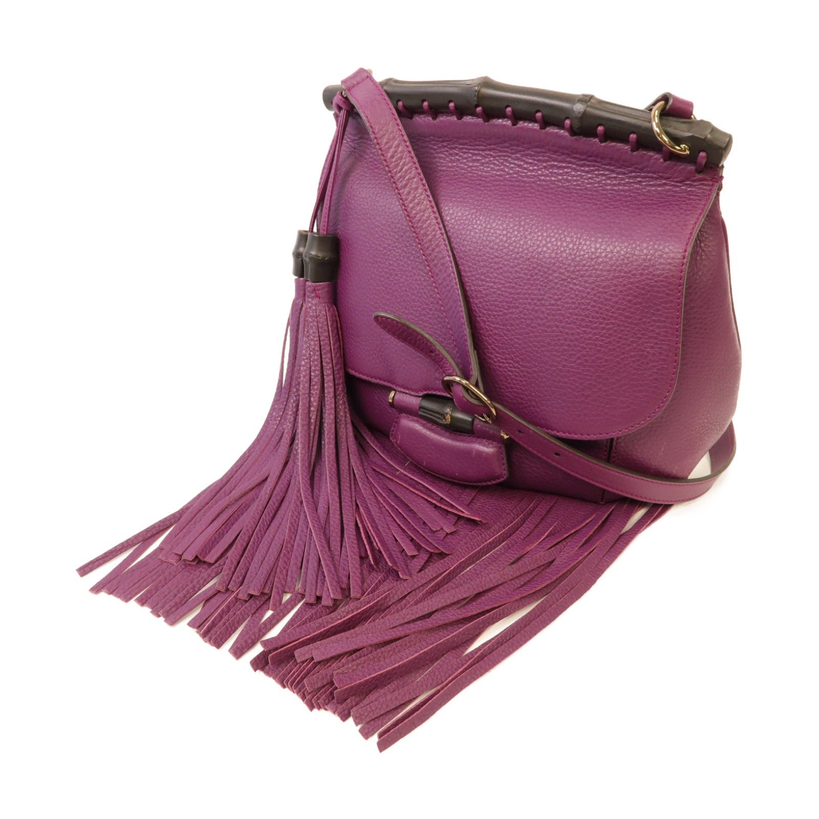 GUCCI **【激減優惠】牛皮皮革Shoulder Bag肩背袋紫色