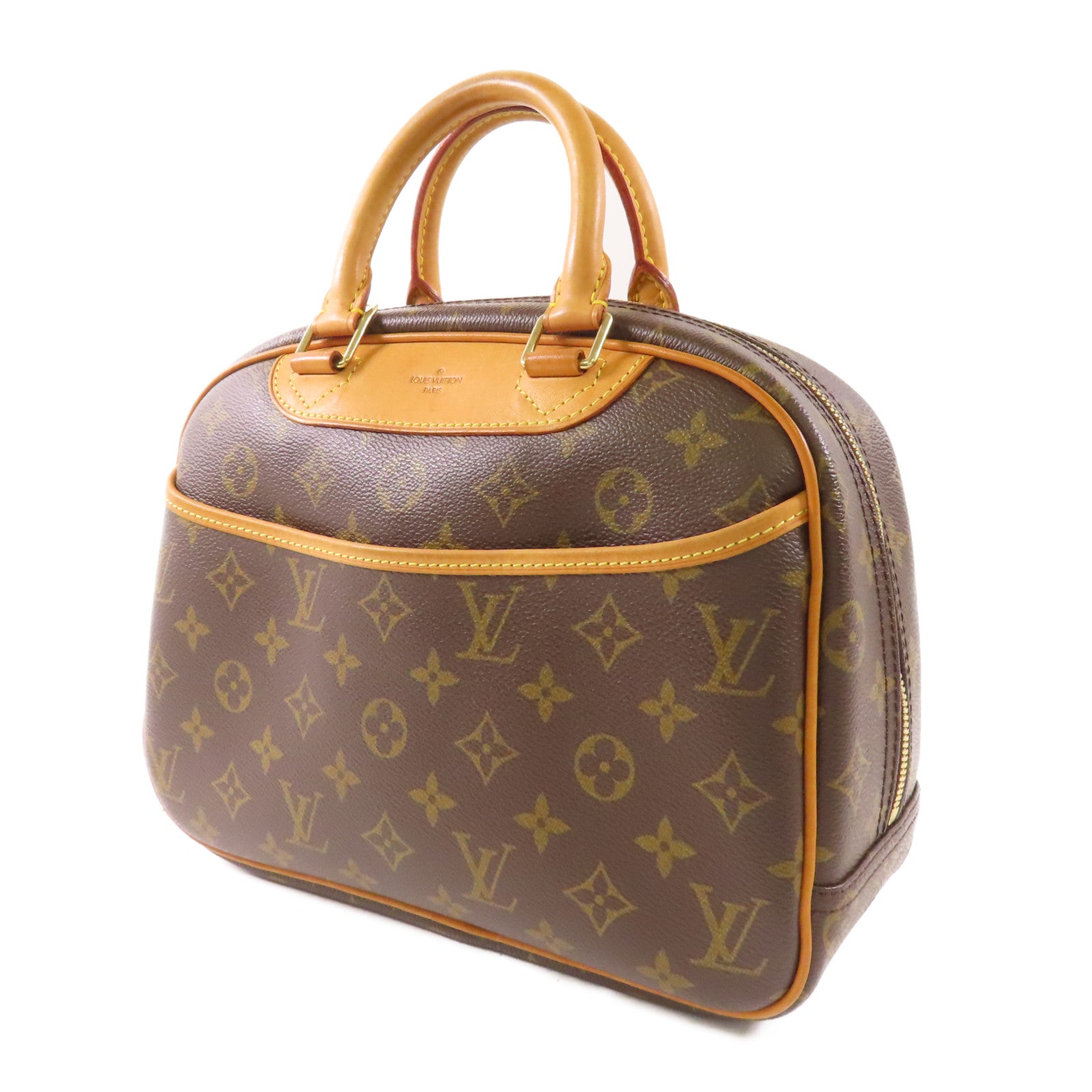 LOUIS VUITTON 【激減優惠】Monogram Trouville金扣手挽袋棕色
